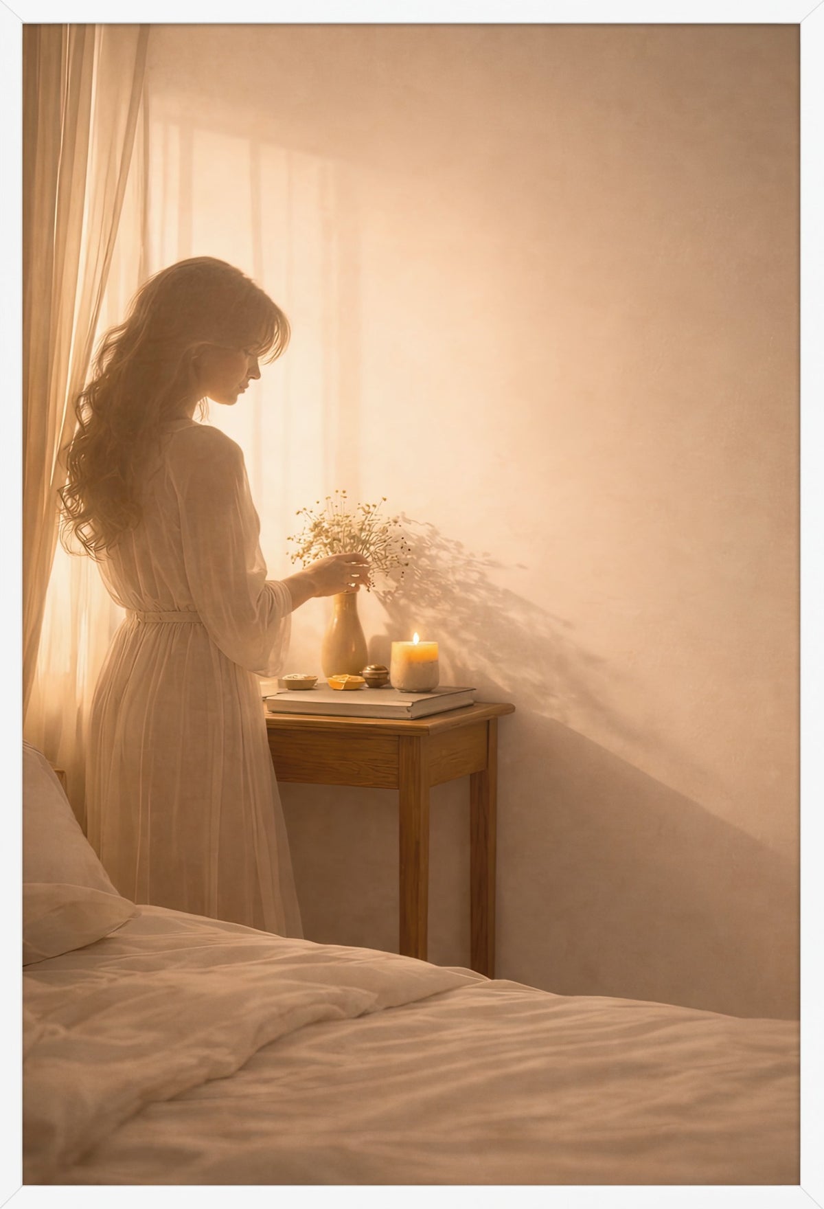 The Flower Ritual — poster in a white frame, front view