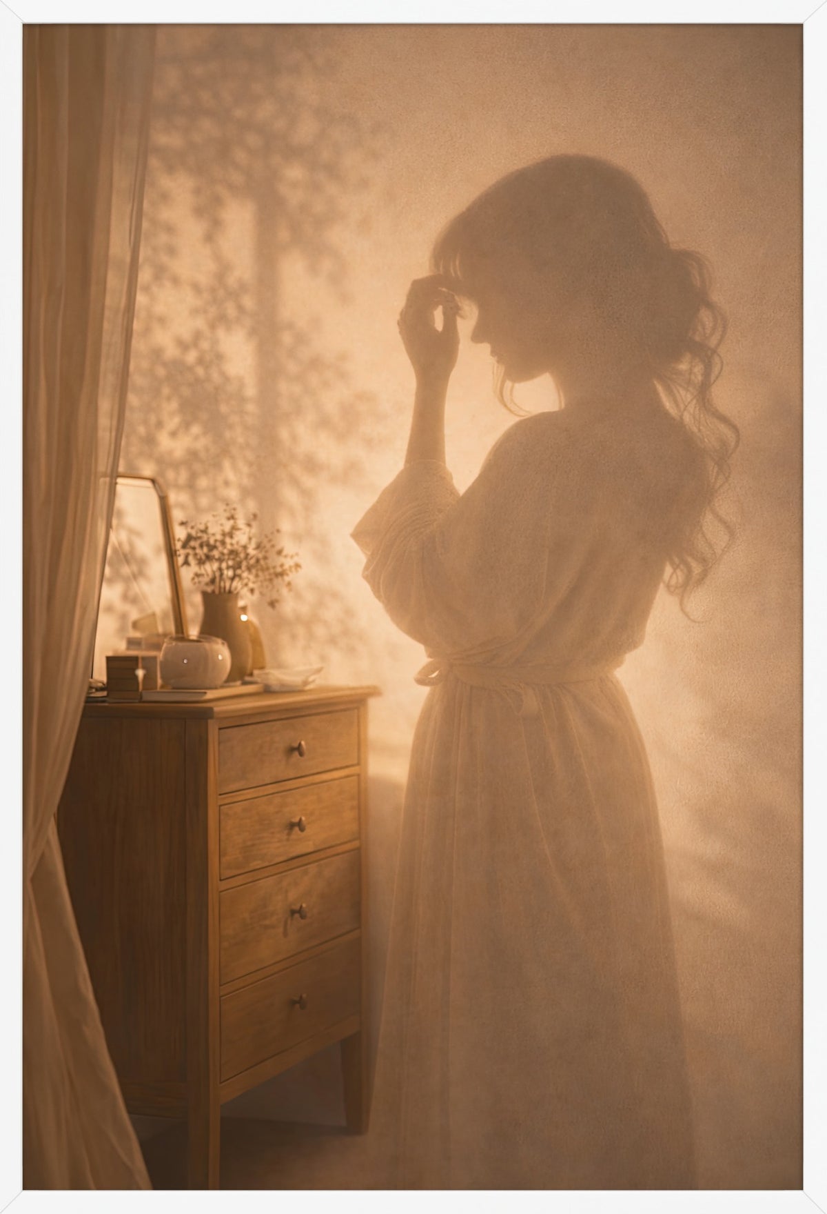 The Evening Ritual — poster in a white frame, front view