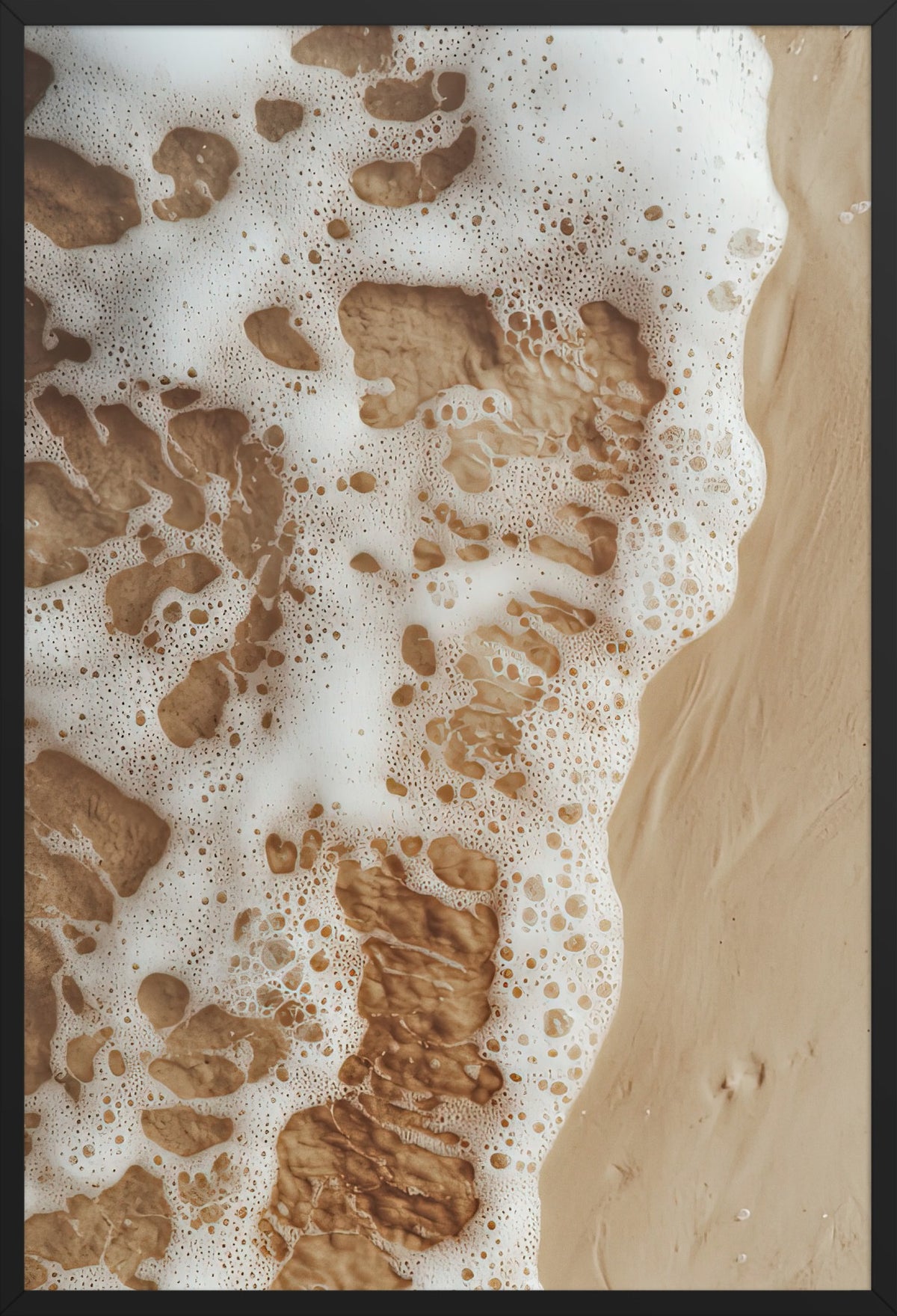 Sand and Foam — poster in a black frame, front view