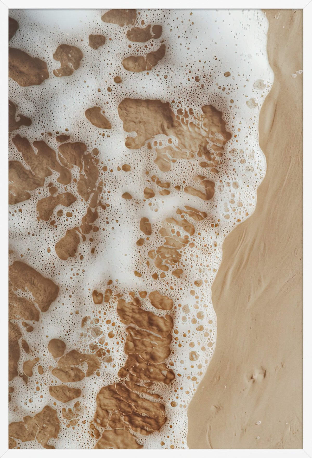 Sand and Foam — poster in a white frame, front view