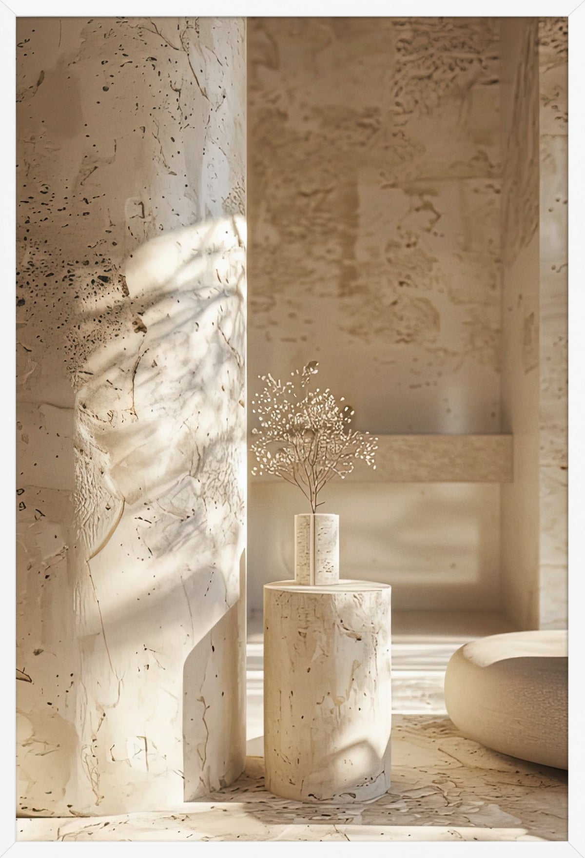 The Stone Sanctuary — poster in a white frame, front view