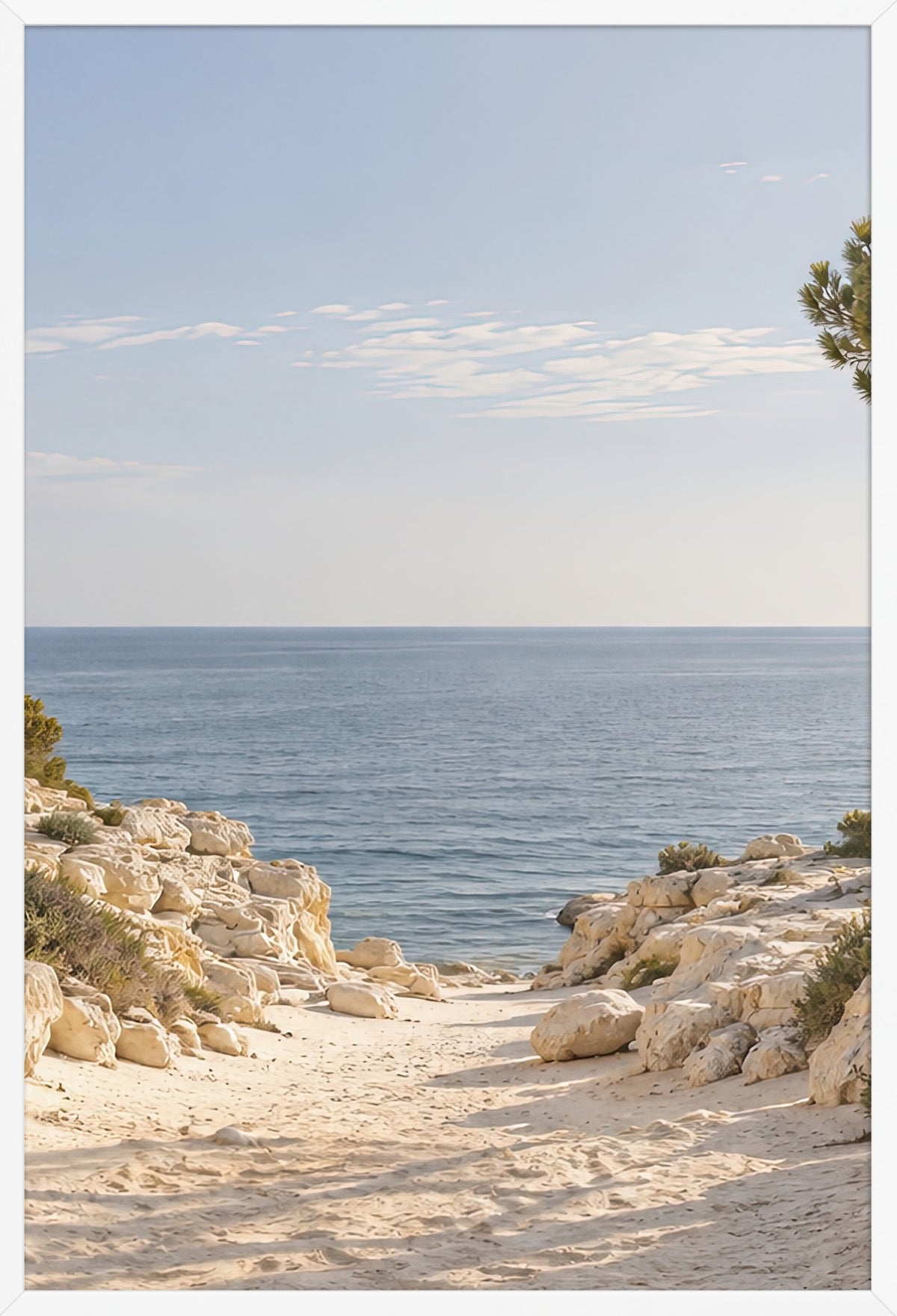 Stigen mot Havet — inramad affisch, vit ram, 61 × 91 cm