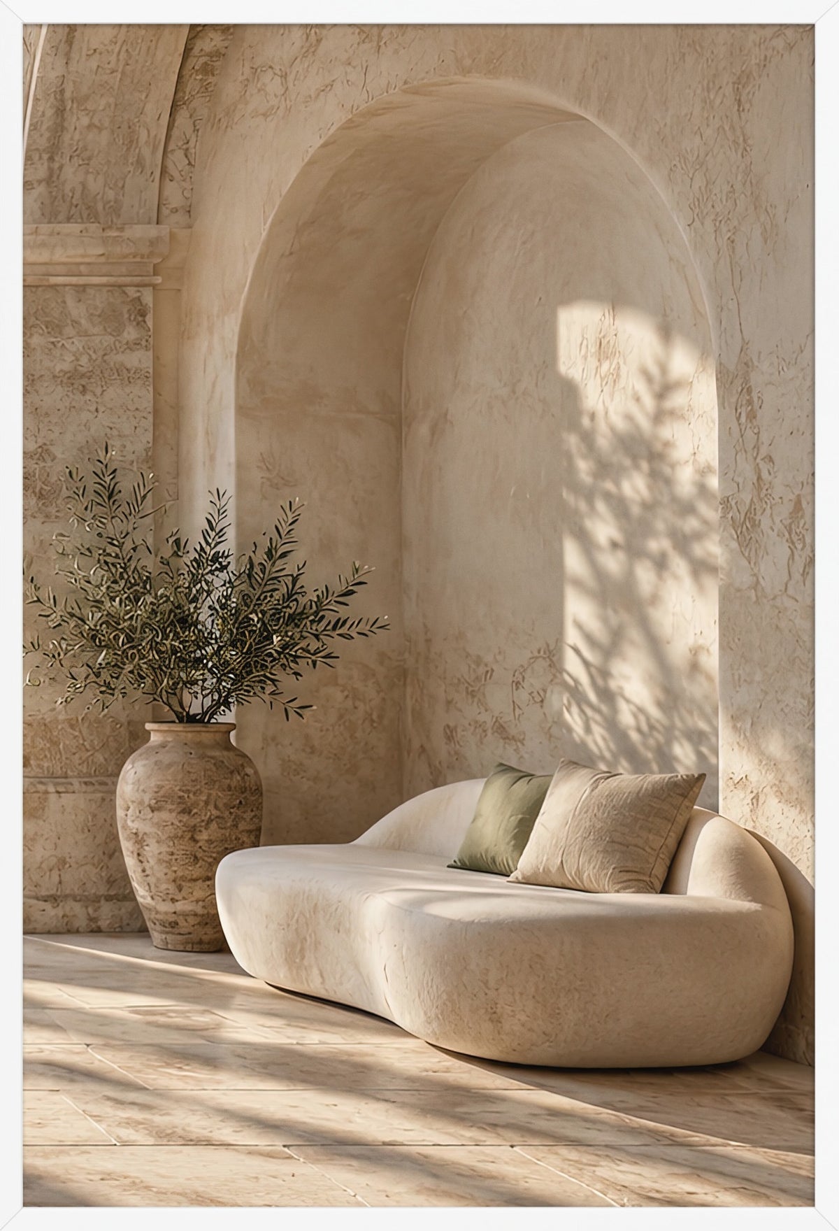 Le Sofa de l'Alcôve — affiche encadrée blanche, 61 × 91 cm