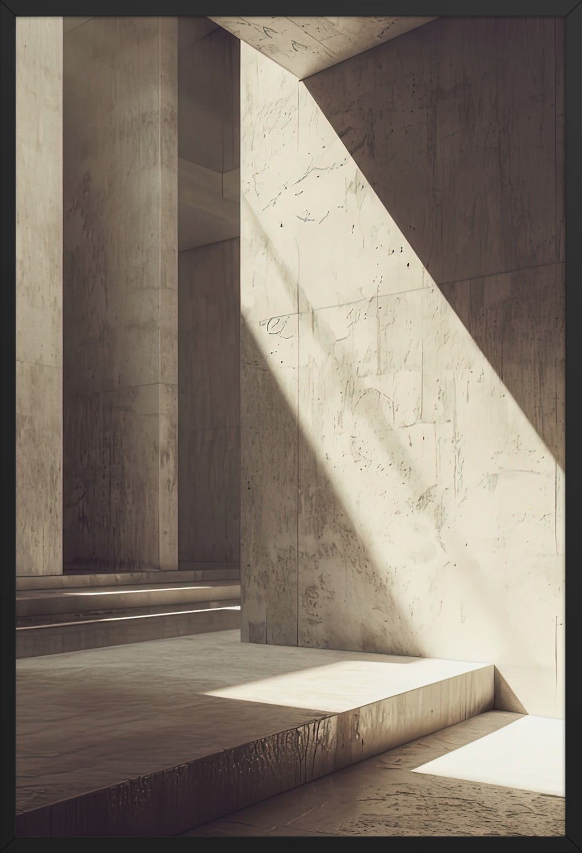 The Sand Temple — poster in a black frame, front view