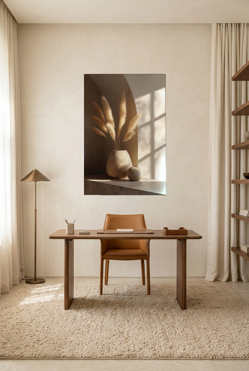 Le Vase aux Lagurus — poster zonder lijst in een werkkamer