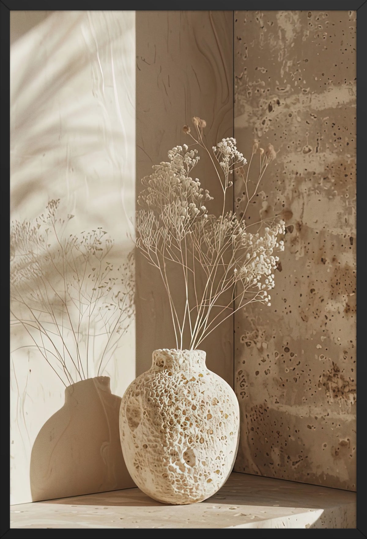 The Coral Vase — poster in a black frame, front view