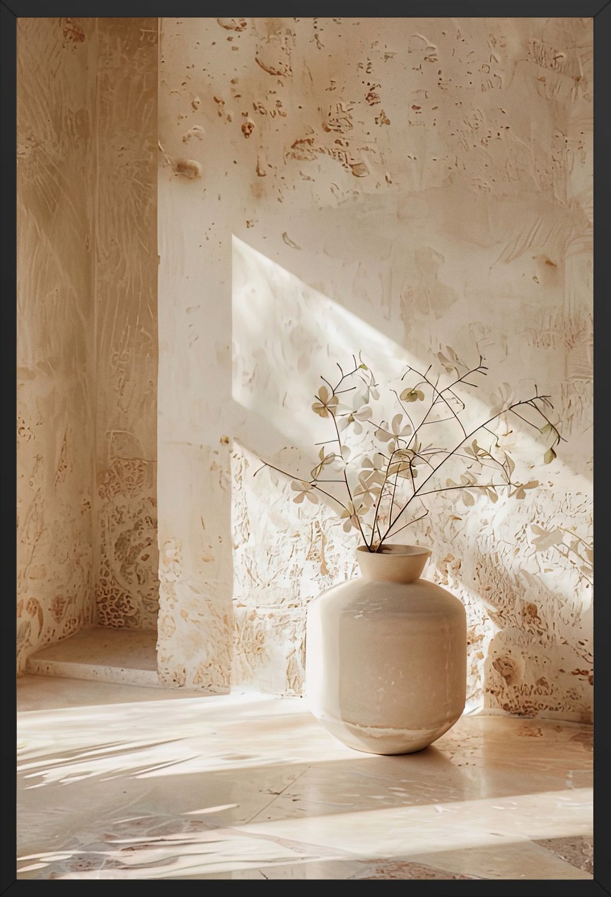 Vase in the Niche — poster in a black frame, front view