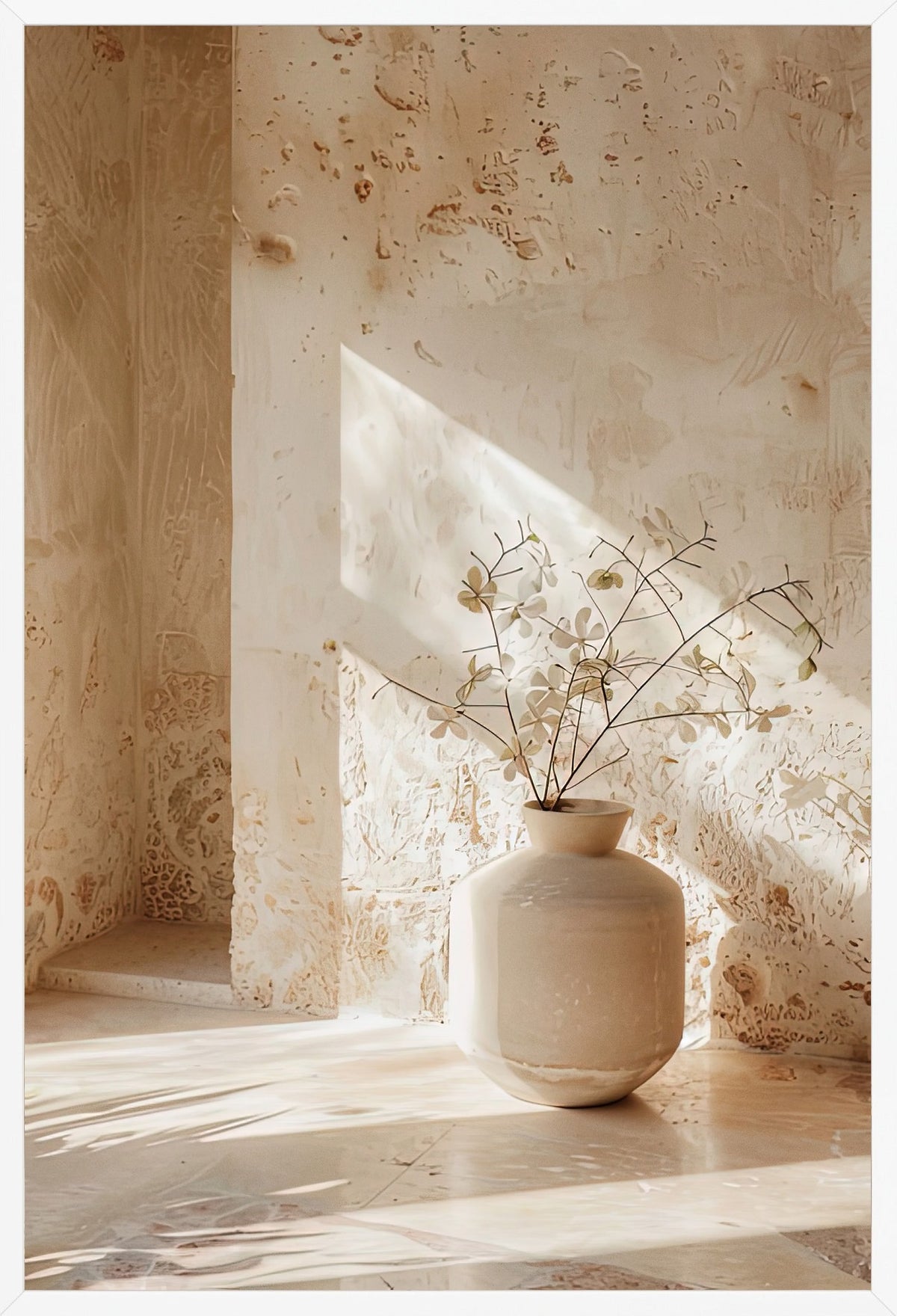 Vase in the Niche — poster in a white frame, front view