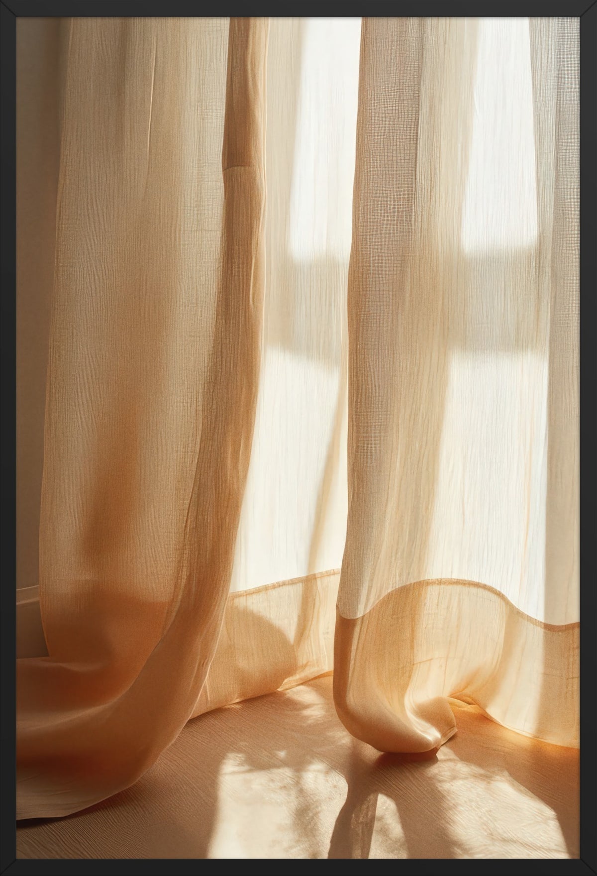 The Golden Veil — poster in a black frame, front view