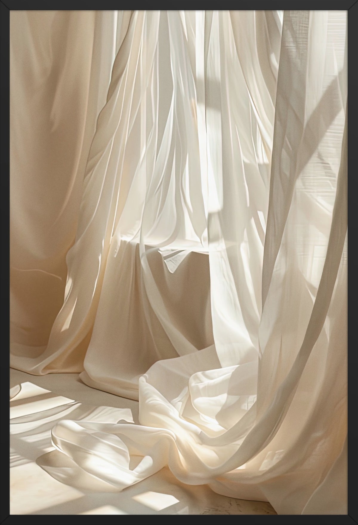 The Translucent Veil — poster in a black frame, front view