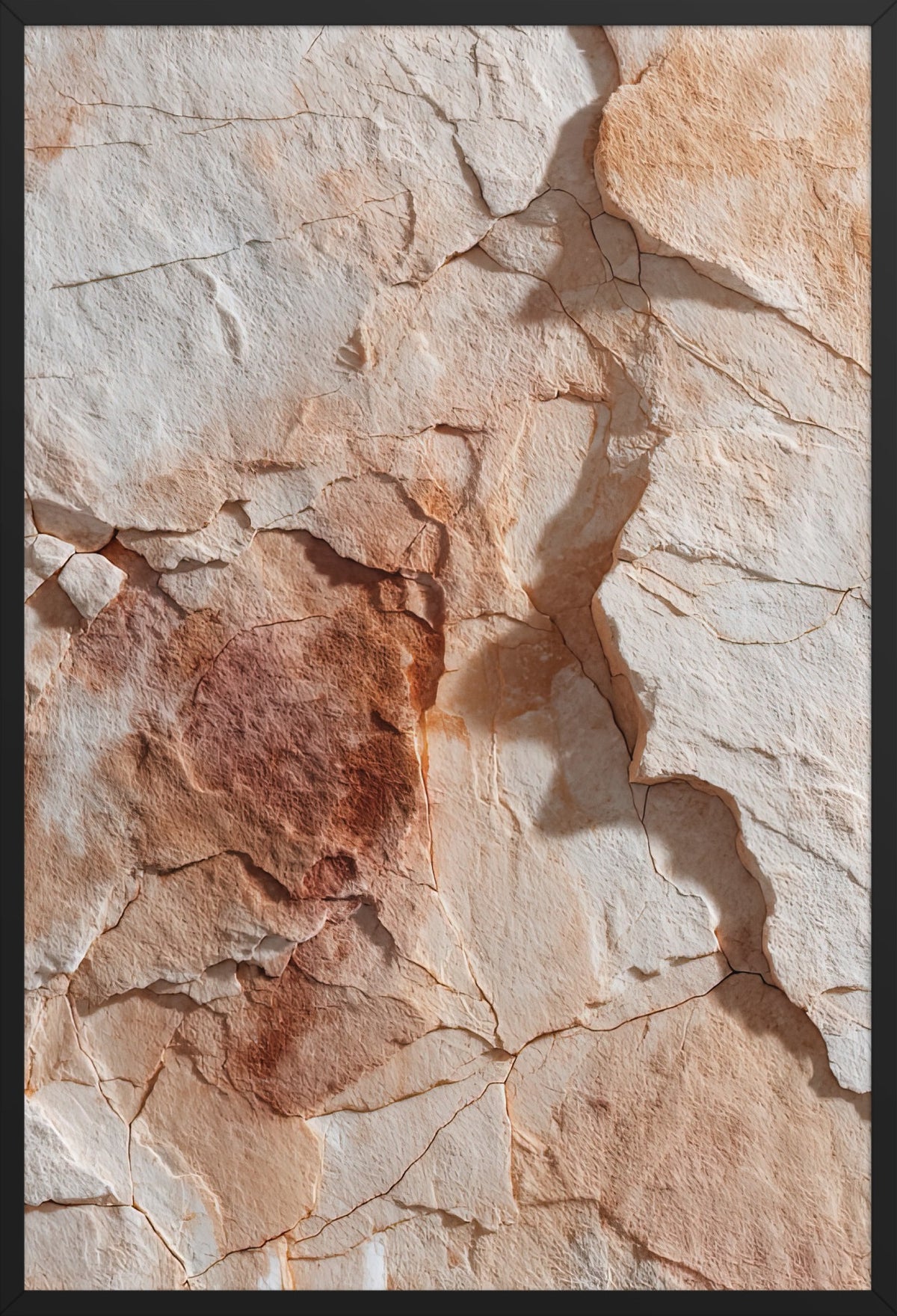 Limestone Radiance — poster in a black frame, front view