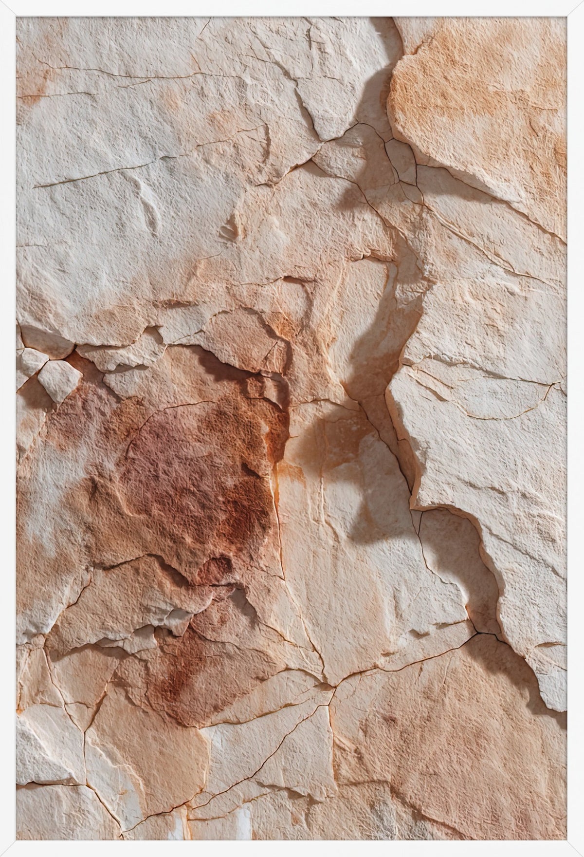 Limestone Radiance — poster in a white frame, front view