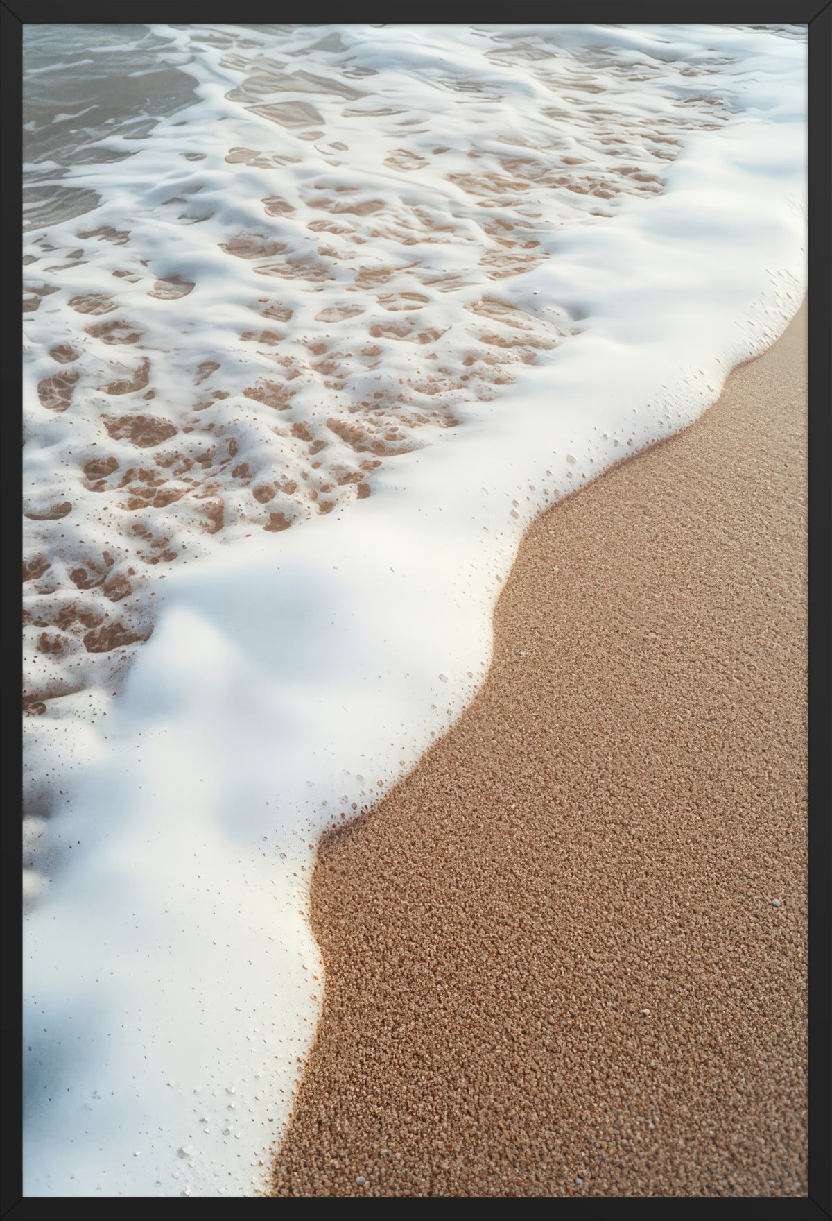Sand Foam — poster in a black frame, front view