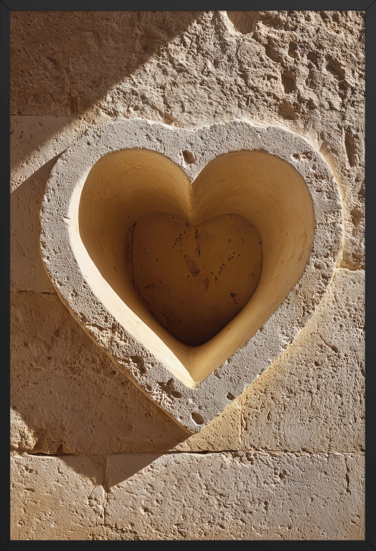 The Heart’s Imprint — poster in a black frame, front view