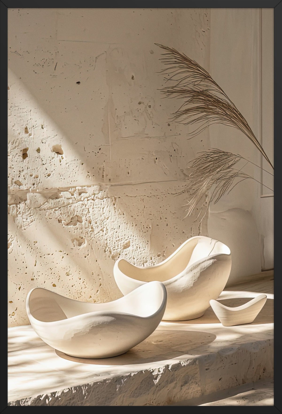 Sculpted Ceramics — poster in a black frame, front view