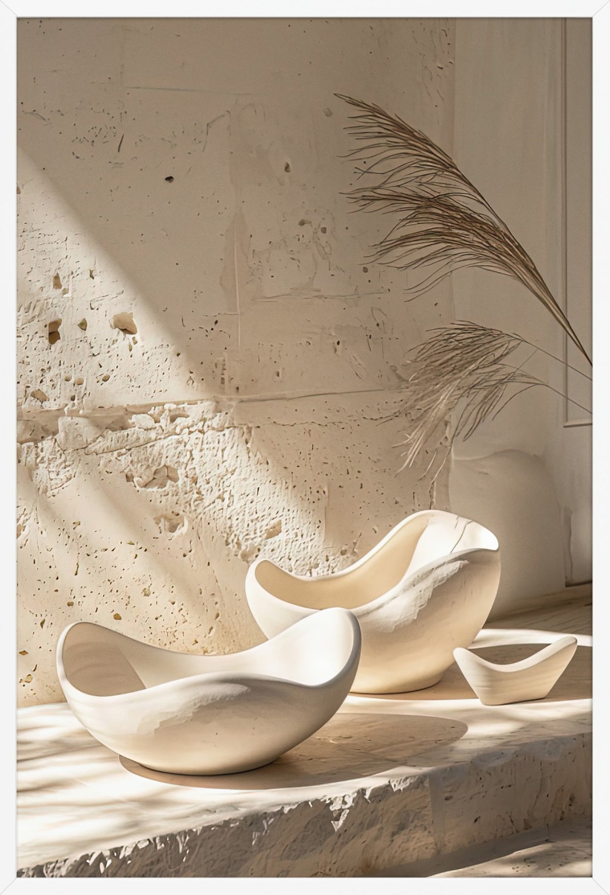 Sculpted Ceramics — poster in a white frame, front view