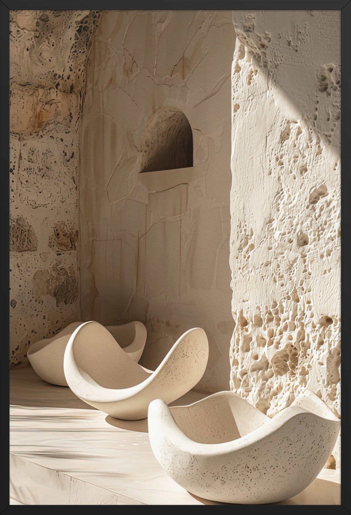 The Stone Shells — poster in a black frame, front view