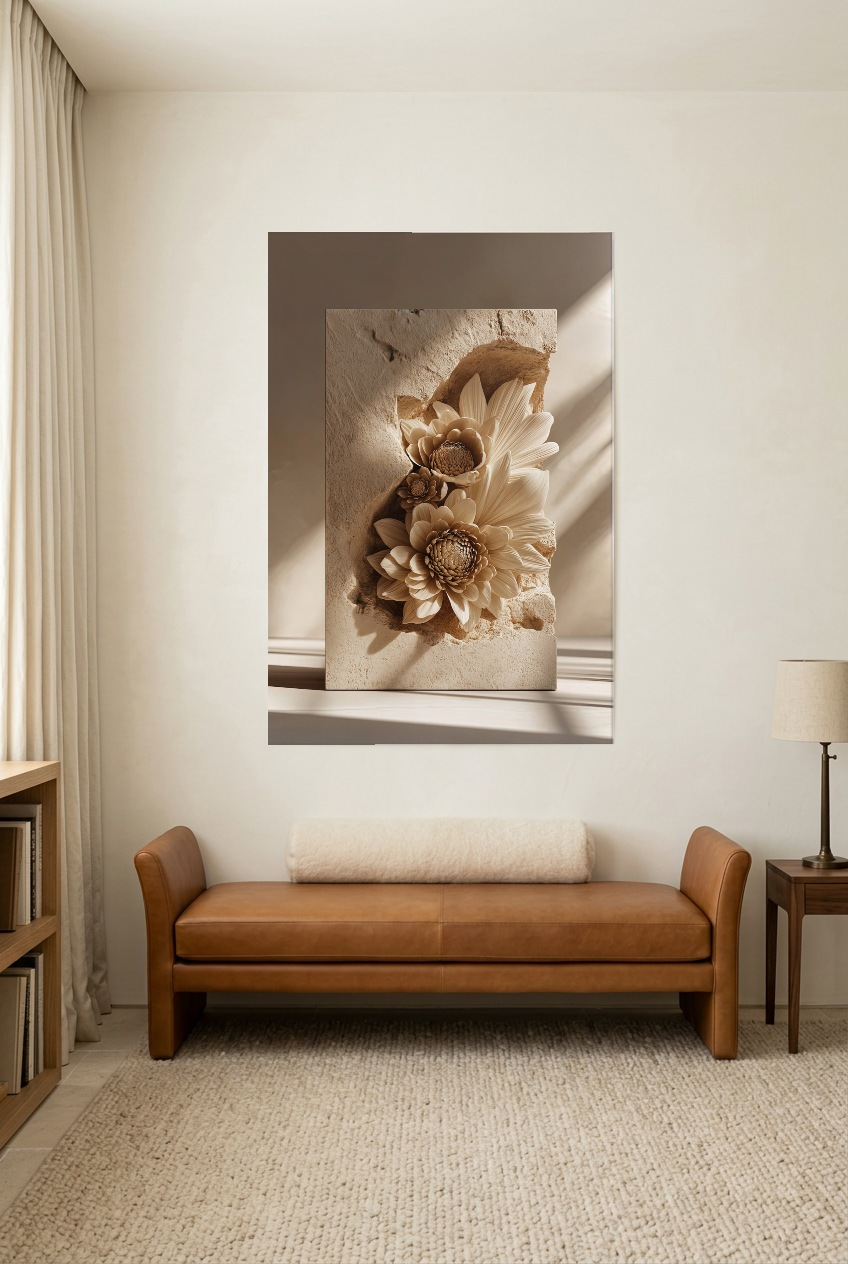 Les Corolles de Pierre — unframed poster in a reading room