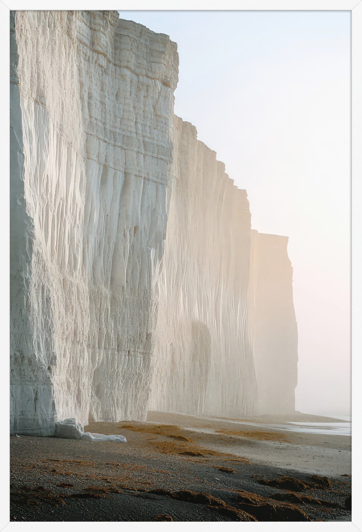 White Cliffs — poster in a white frame, front view