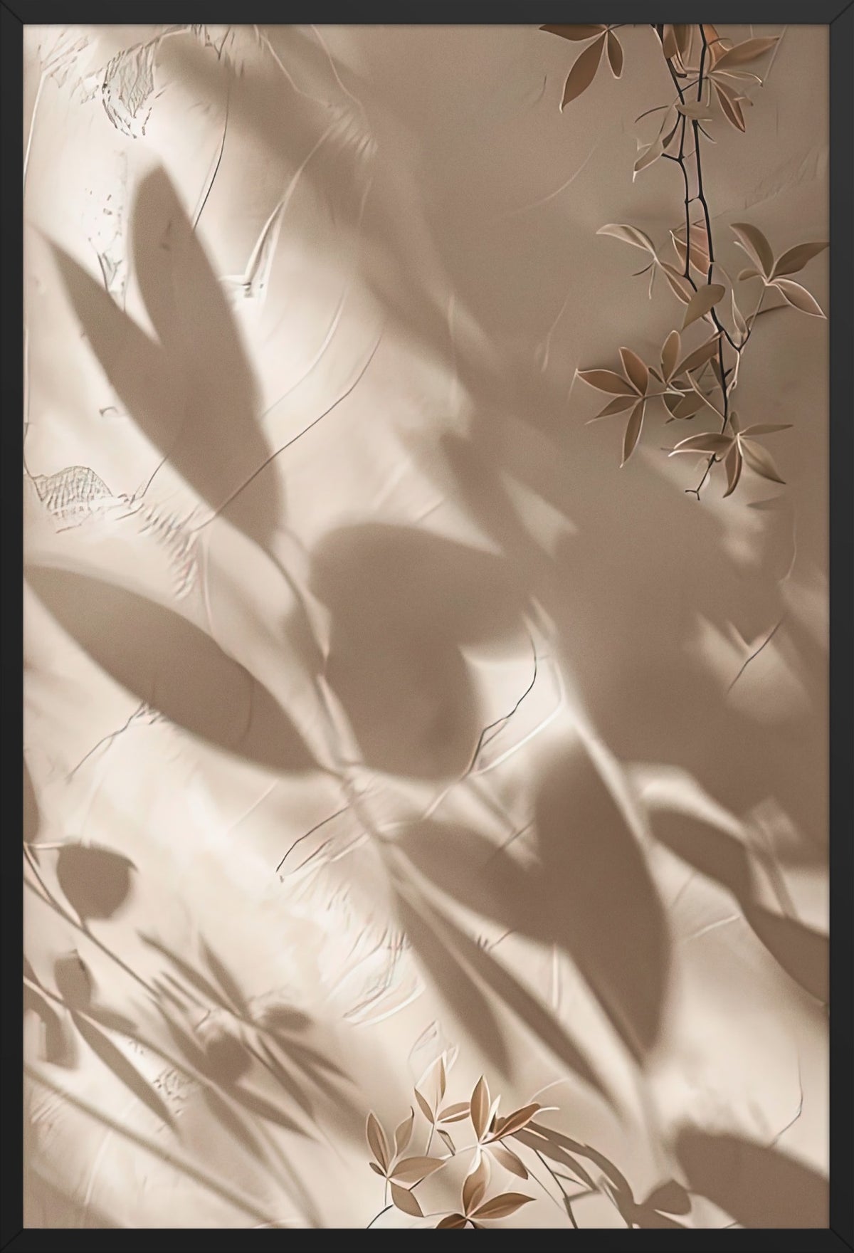 The Shadows of Nandina — poster in a black frame, front view