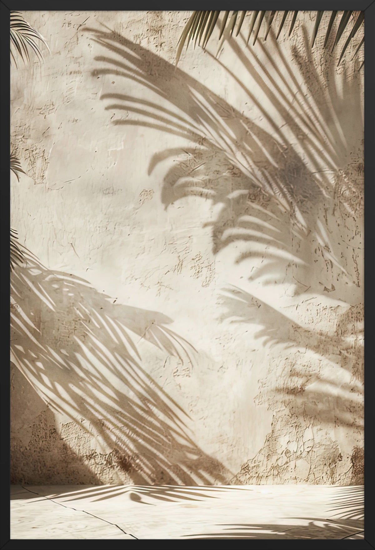 The Patio Shadows — poster in a black frame, front view