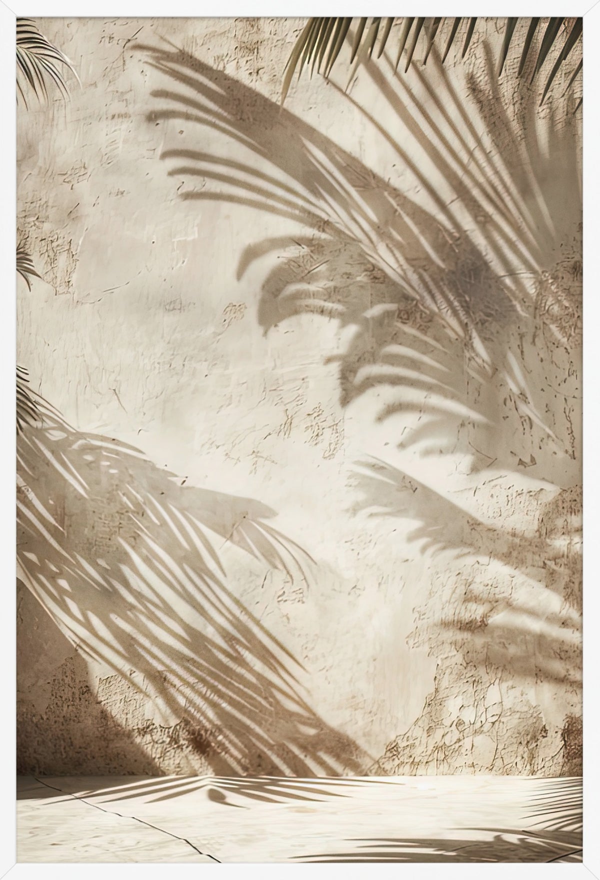 The Patio Shadows — poster in a white frame, front view