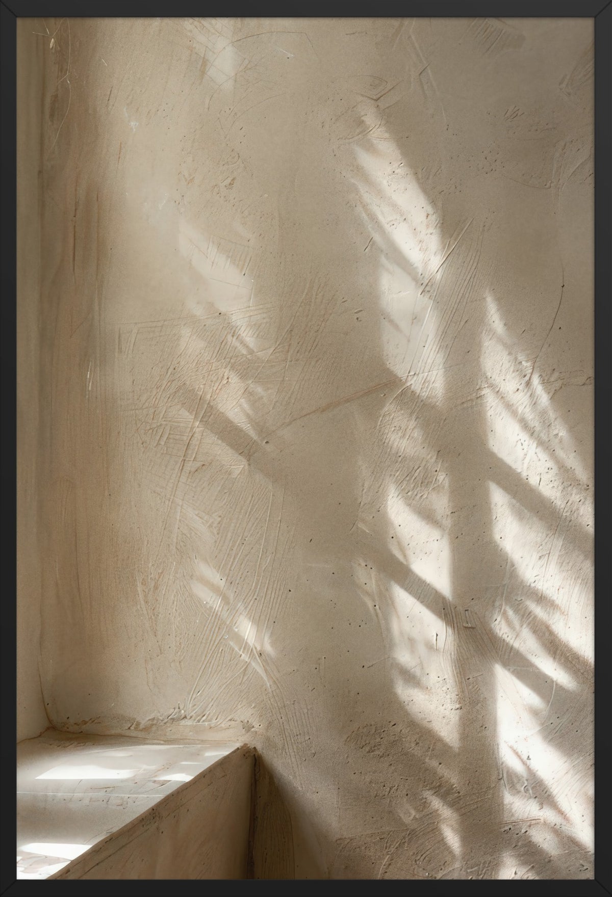 The Evening Shadows — poster in a black frame, front view