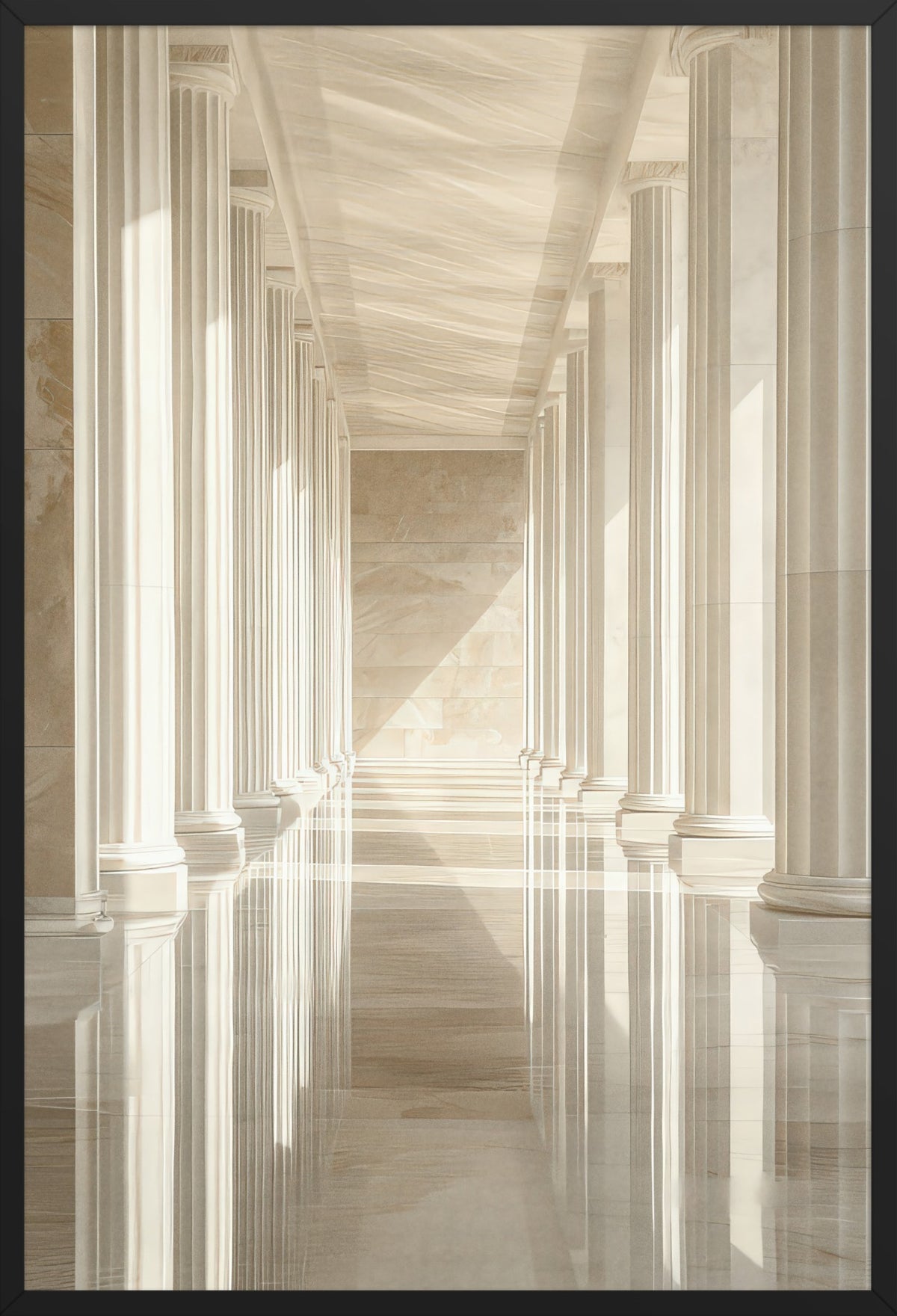 Infinity — poster in a black frame, front view
