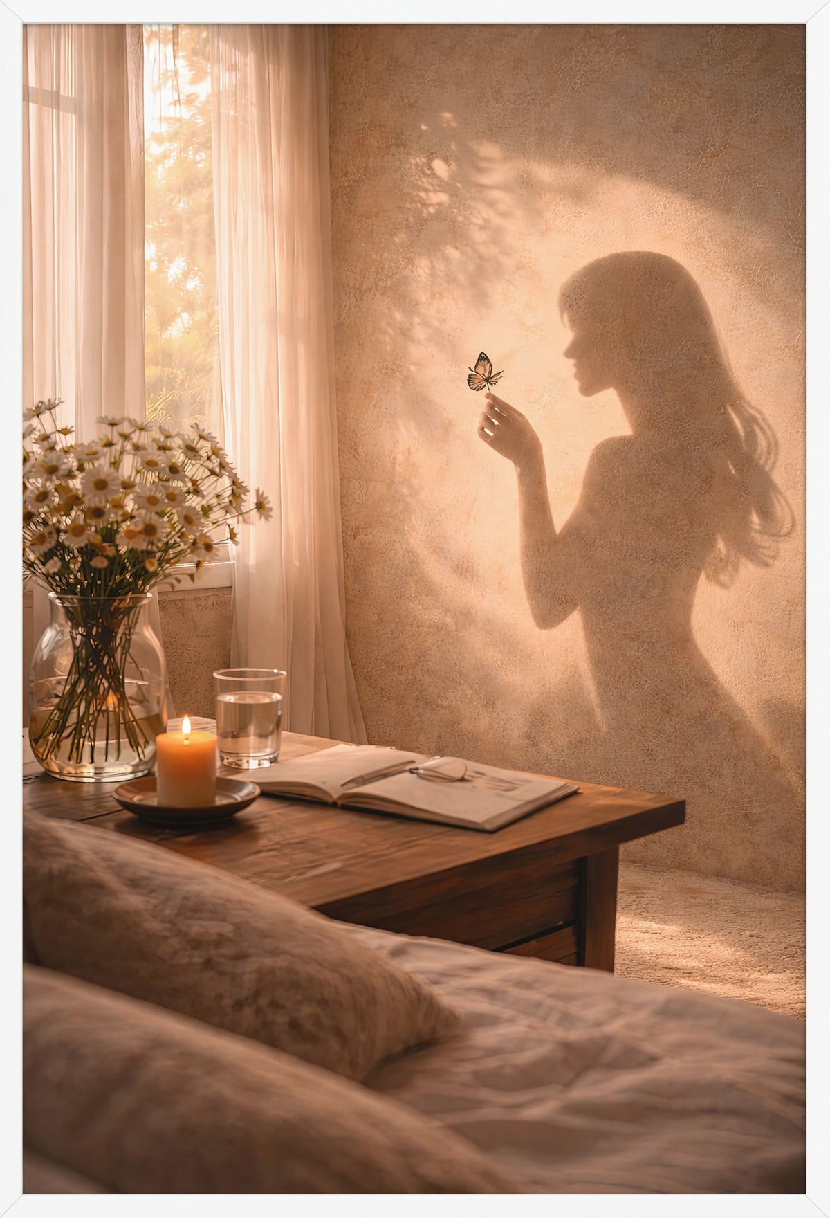 The Fragile Moment — poster in a white frame, front view