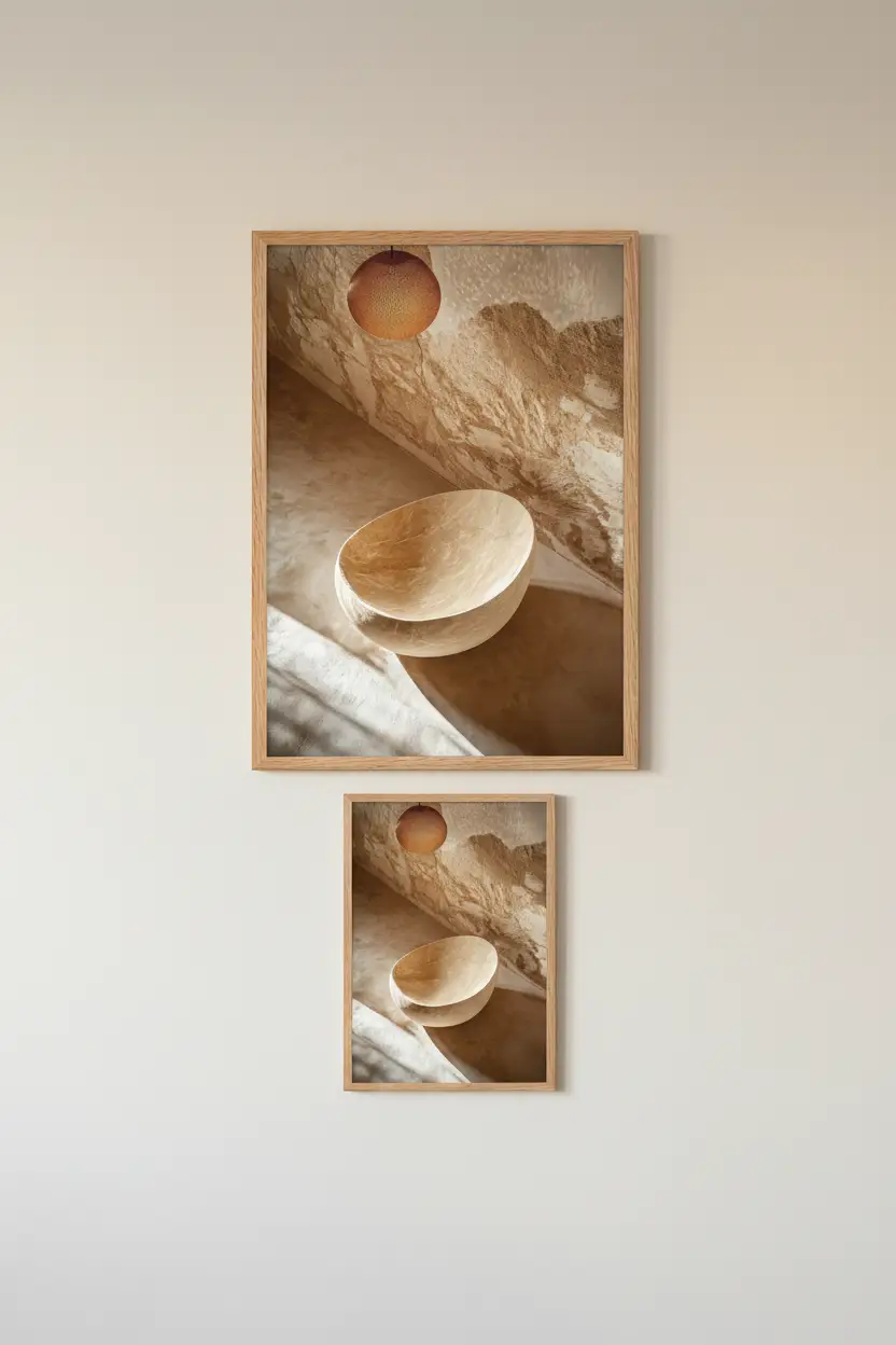 L'Offrande — Affiche Murale Minimaliste Beige Sable Texture Minérale — affiche murale minimaliste | Cassili-home