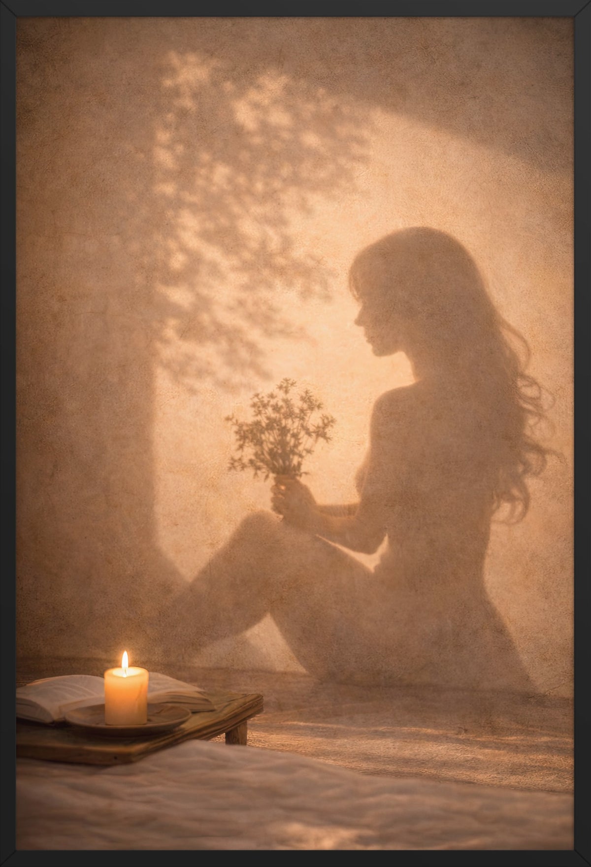 The Silent Offering — poster in a black frame, front view