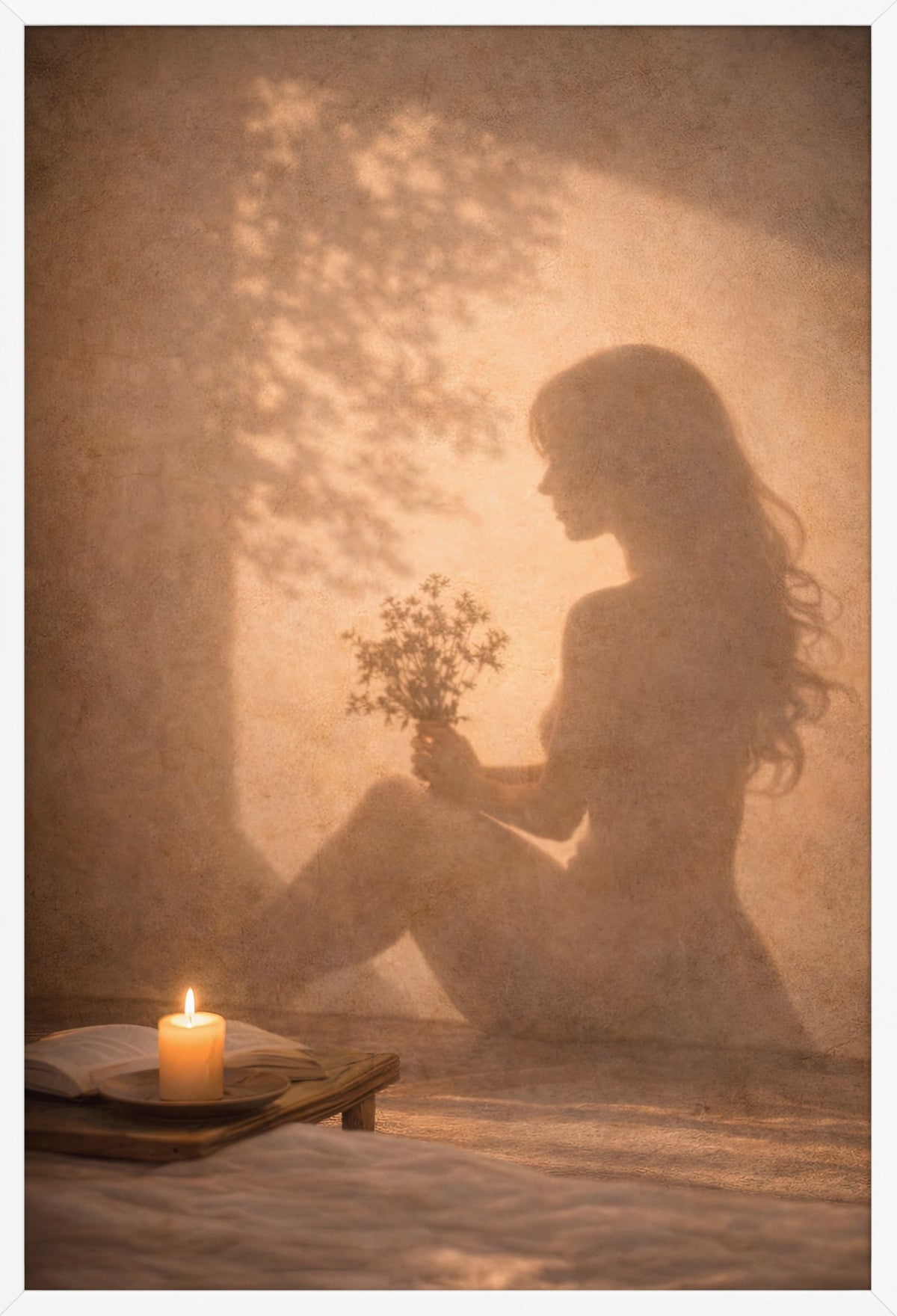 The Silent Offering — poster in a white frame, front view
