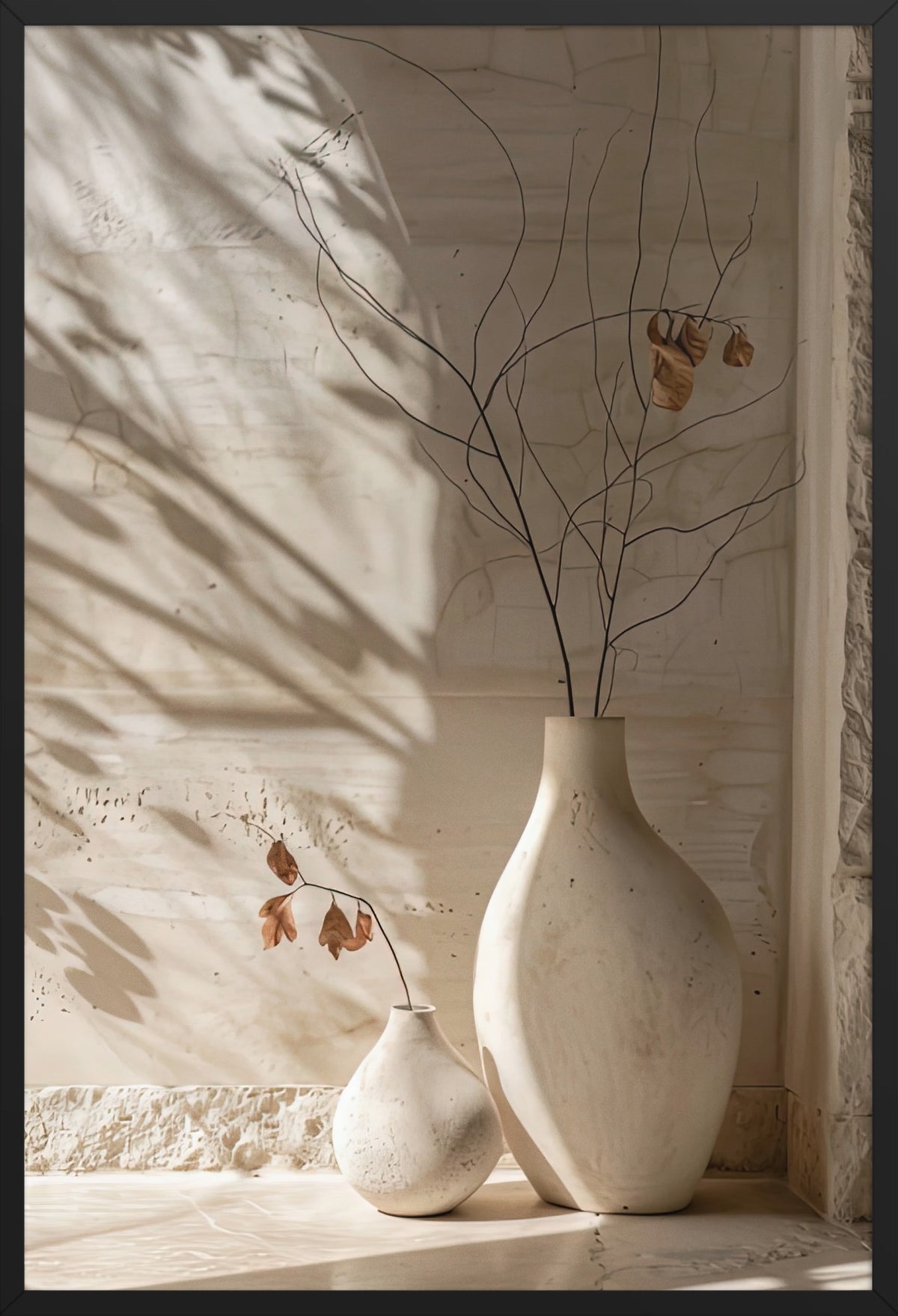 Shadow of Branches — poster in a black frame, front view