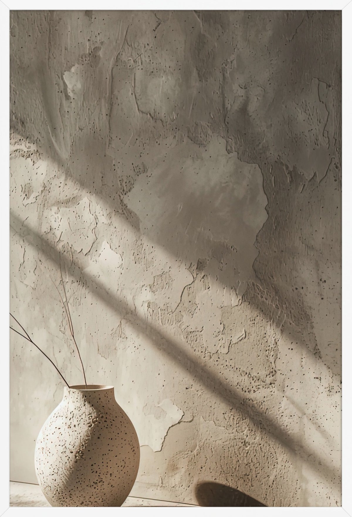The Shadow of the Vase — poster in a white frame, front view