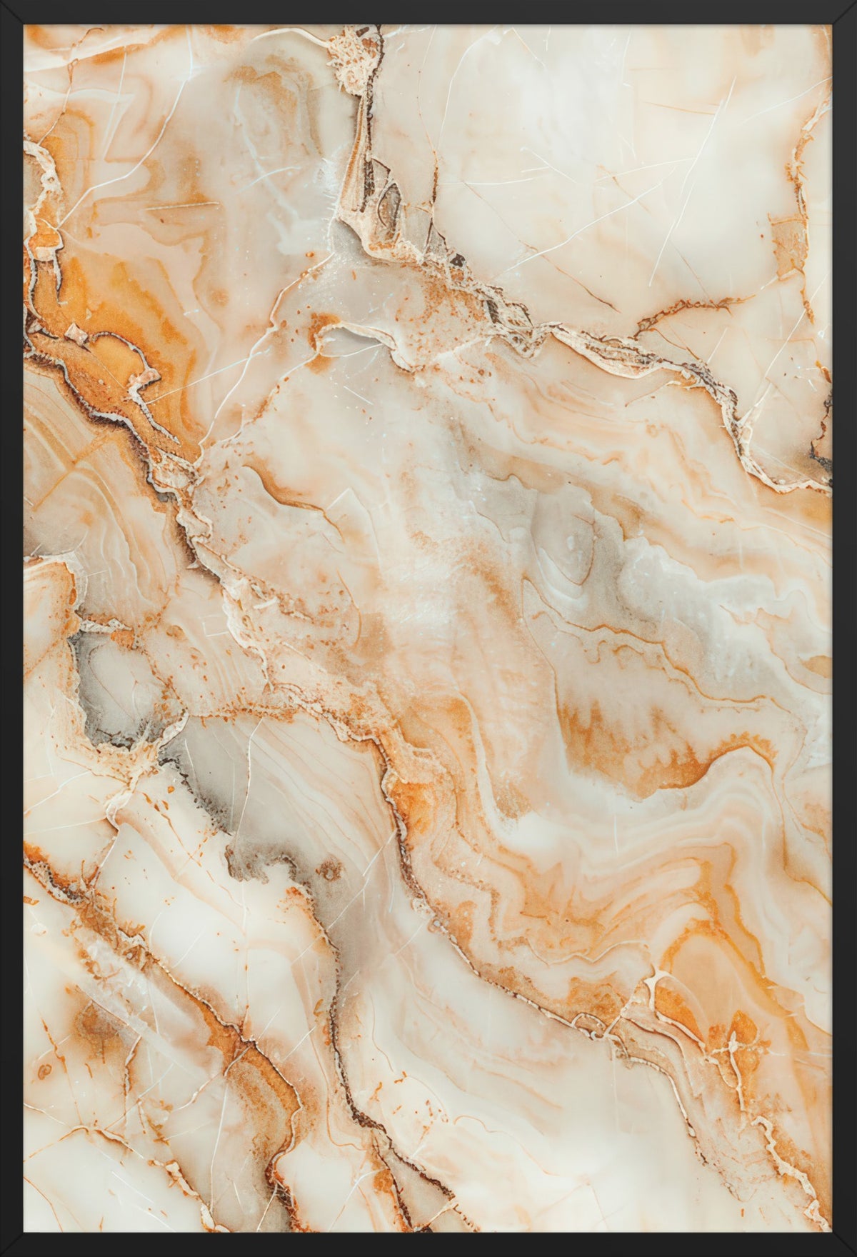 Amber Marble — poster in a black frame, front view