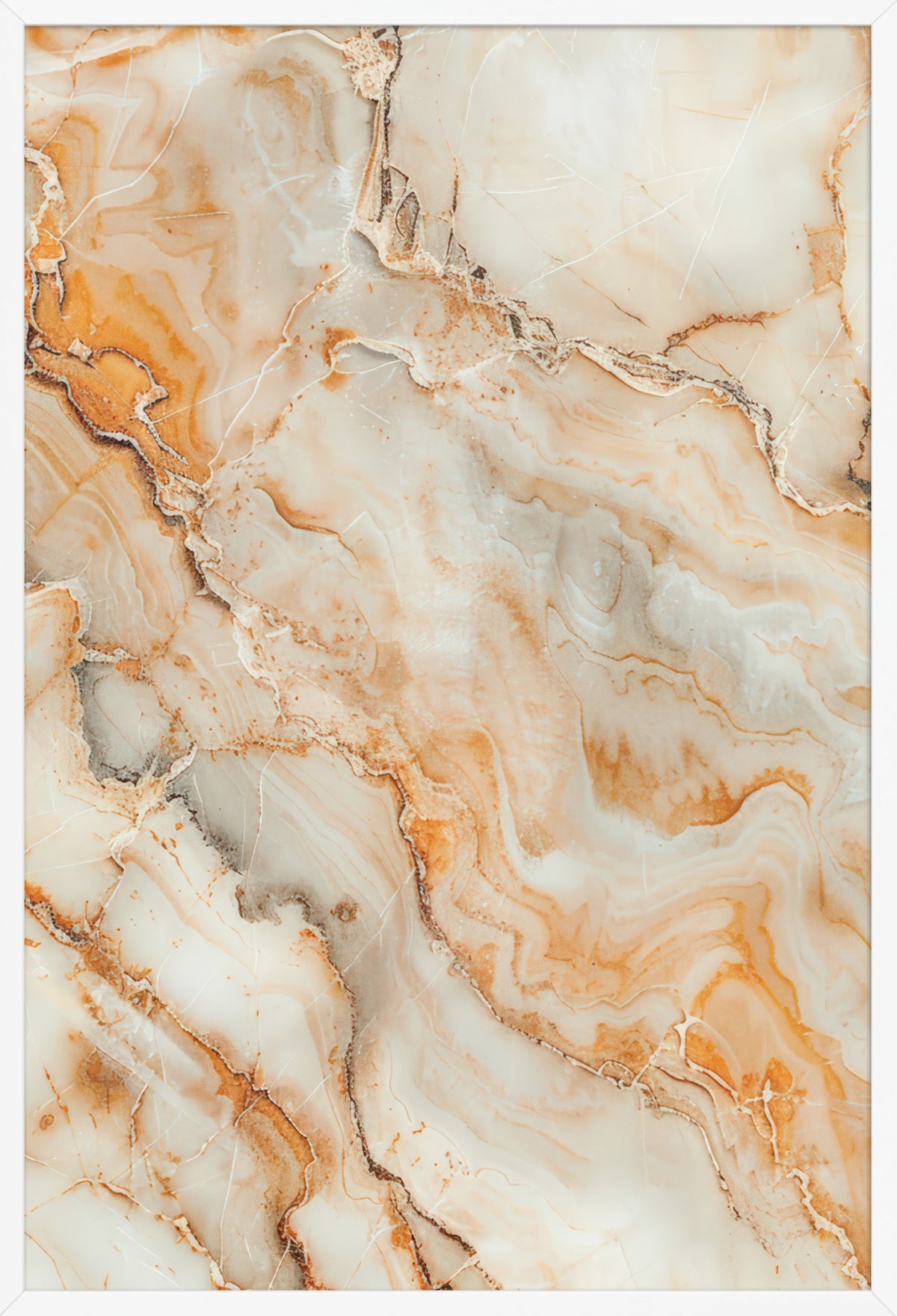 Amber Marble — poster in a white frame, front view