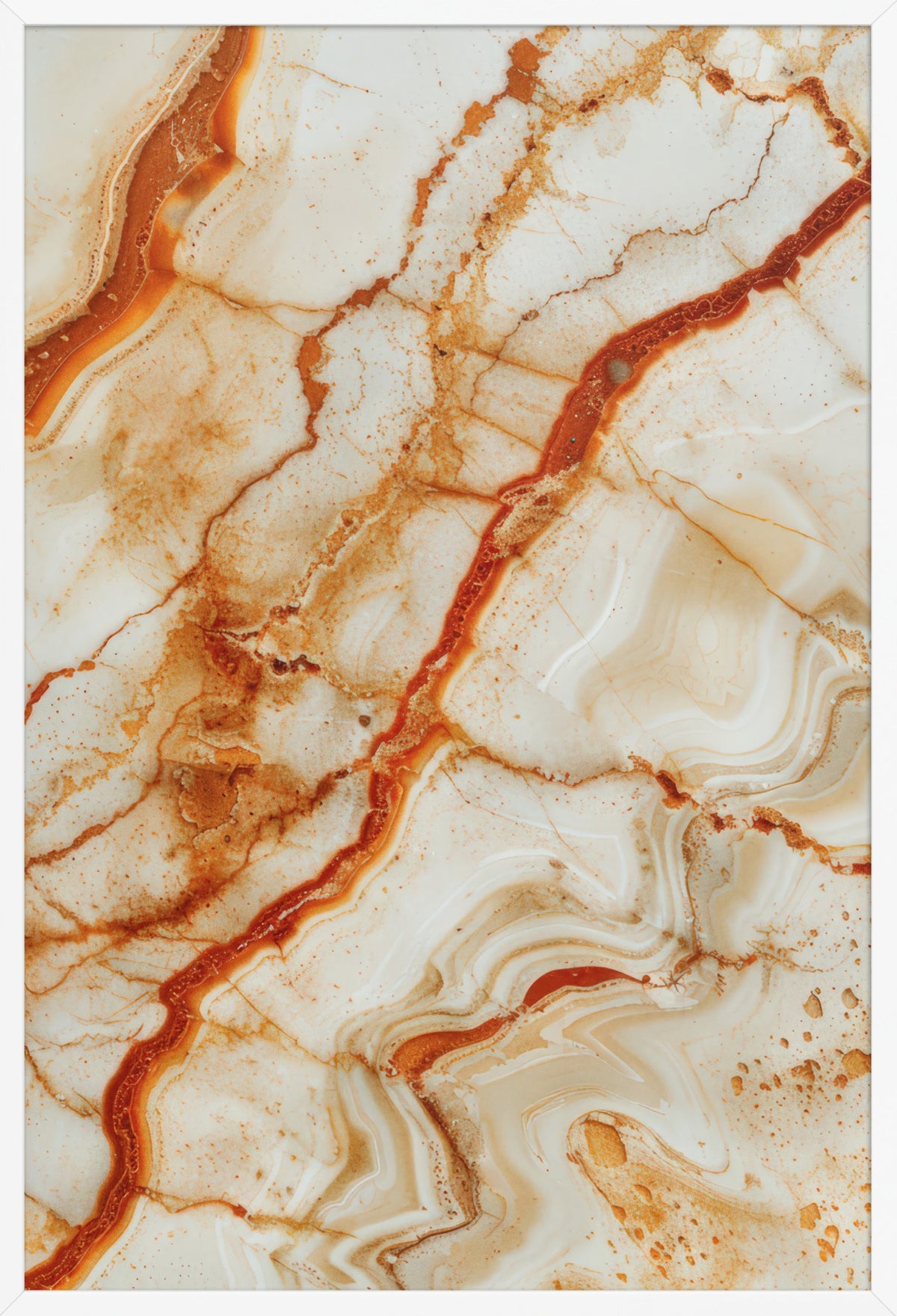 The Fire Marble — poster in a white frame, front view