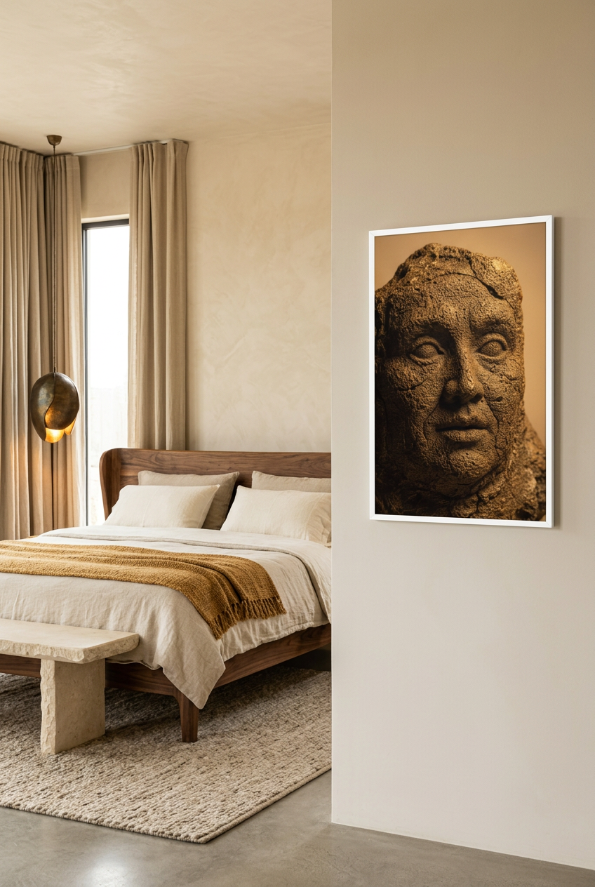 Stone Soul — poster in a white frame in a bedroom