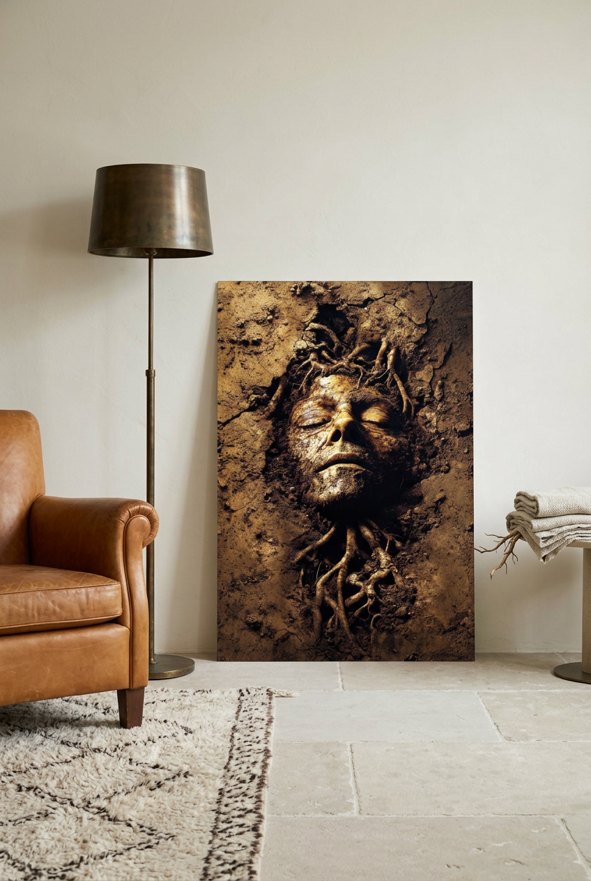 Soul of Earth — unframed poster leaning on the floor