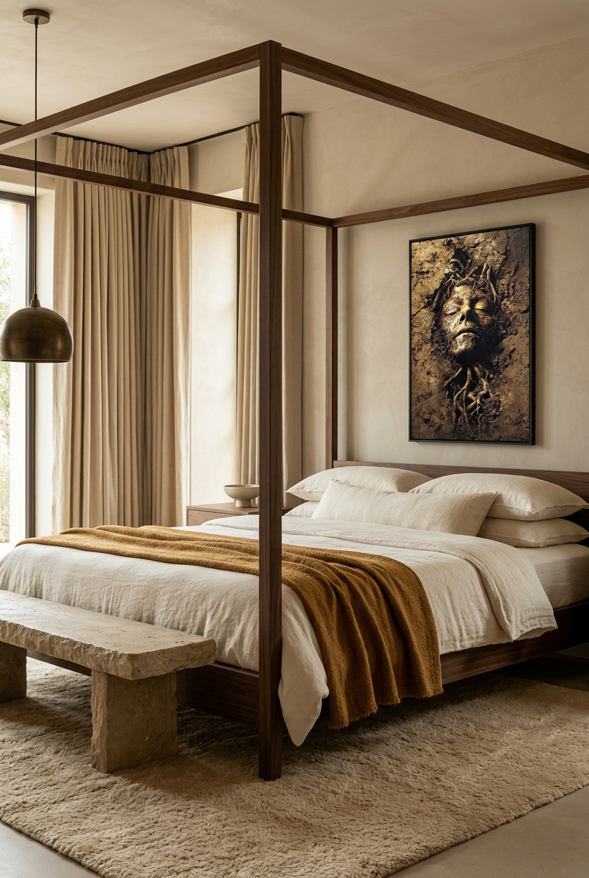 Soul of Earth — poster in a black frame in a bedroom