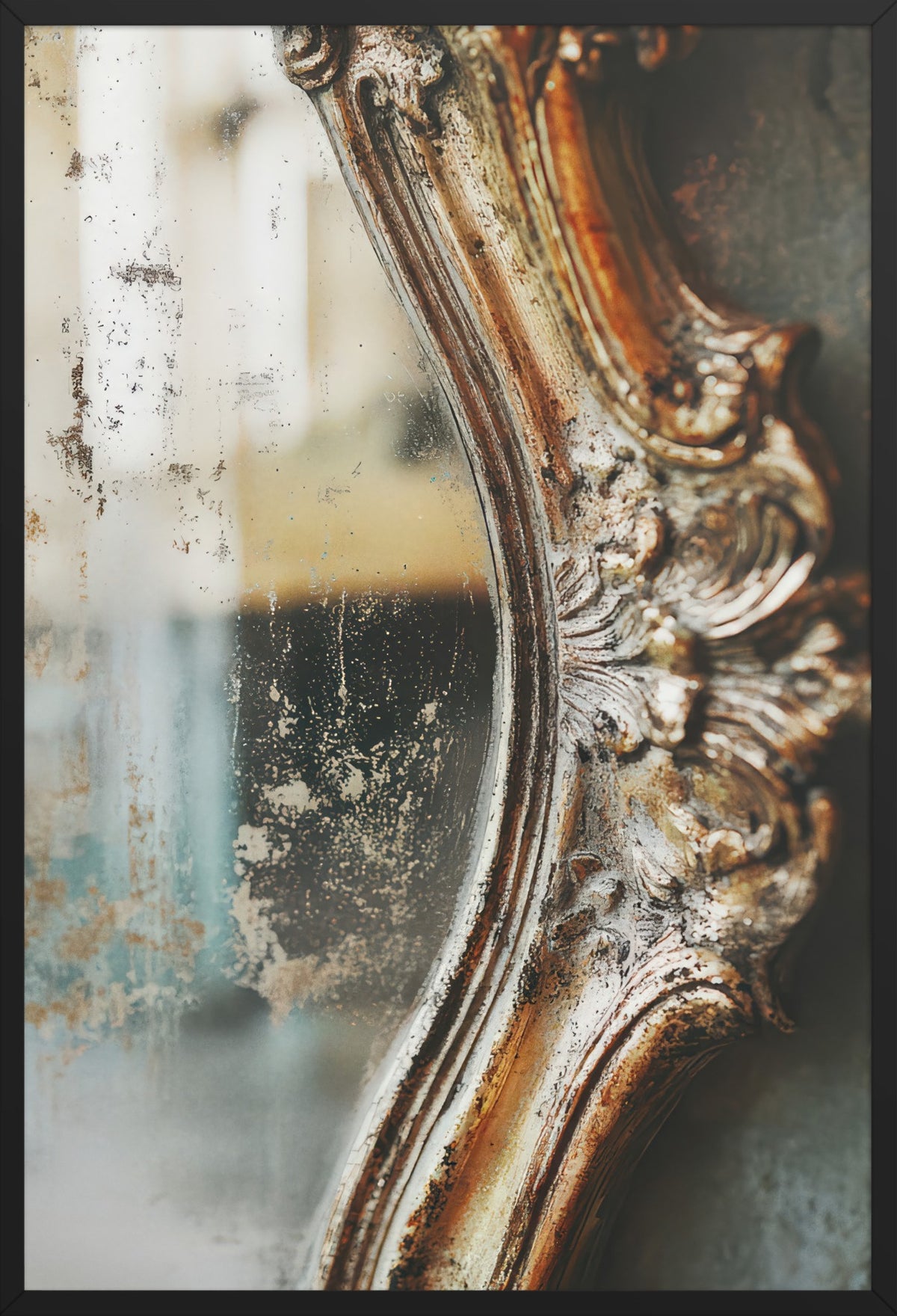 The Time Mirror — poster in a black frame, front view