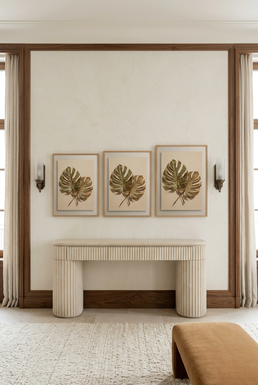 Gouden Monstera — drie formaten van de poster