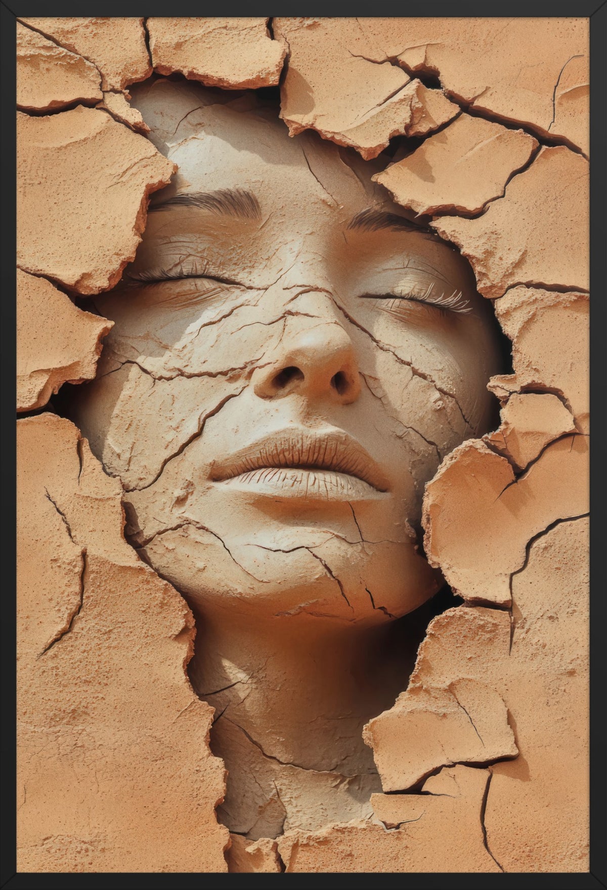 Birth of Clay — poster in a black frame, front view