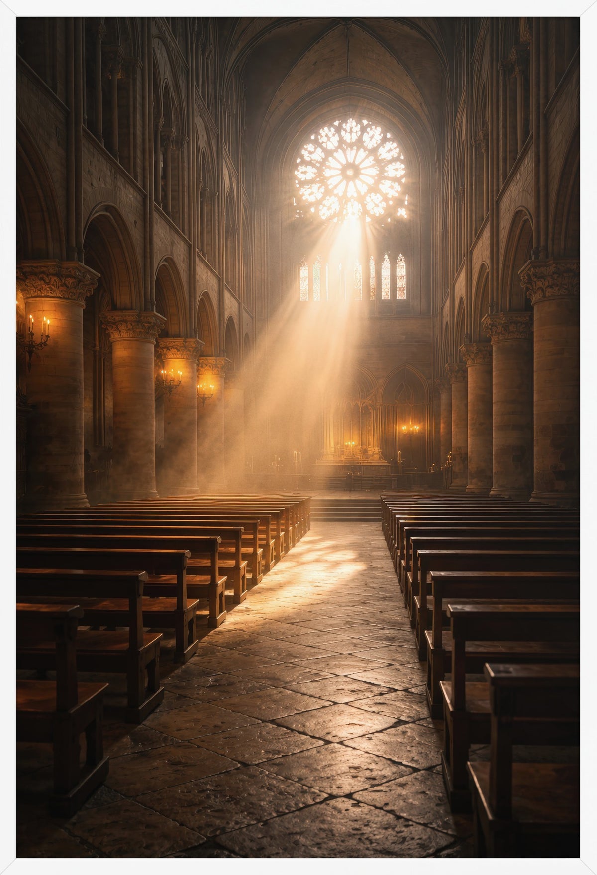 Nave of Light — poster in a white frame, front view