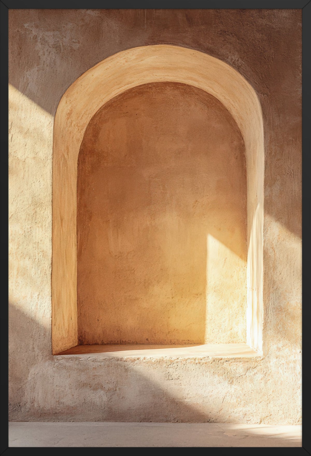 Golden Niche — poster in a black frame, front view