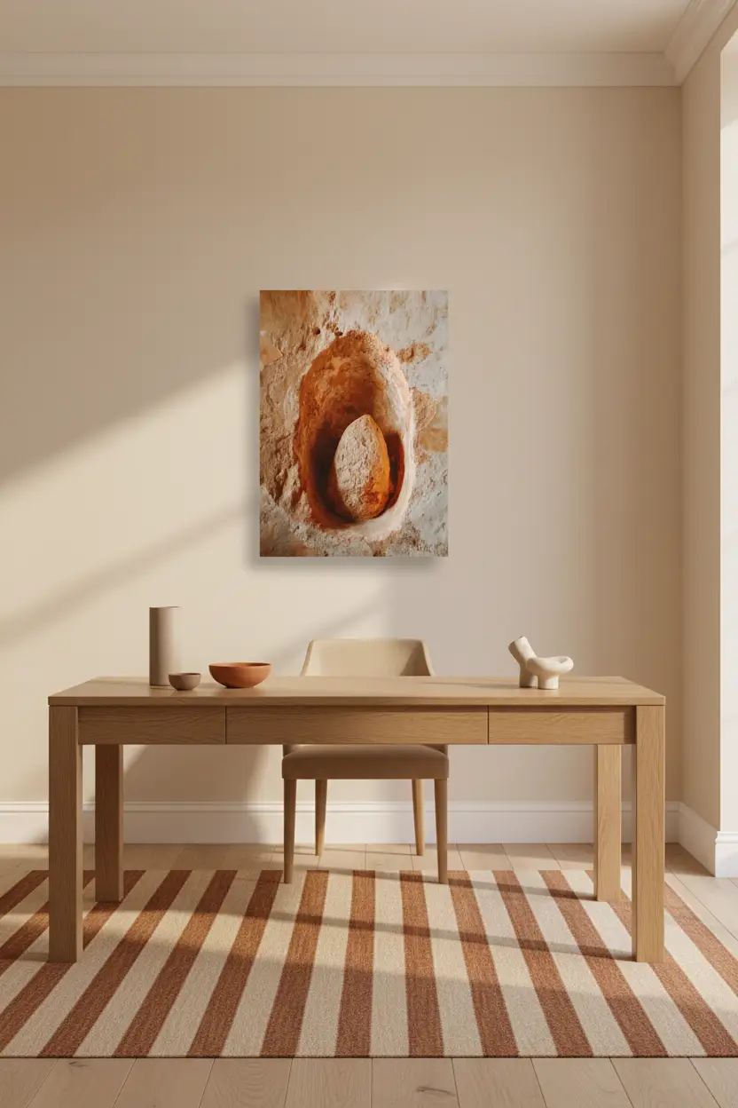 Niche Sacrée — Affiche murale minimaliste ocre texture minérale — affiche murale minimaliste | Cassili-home