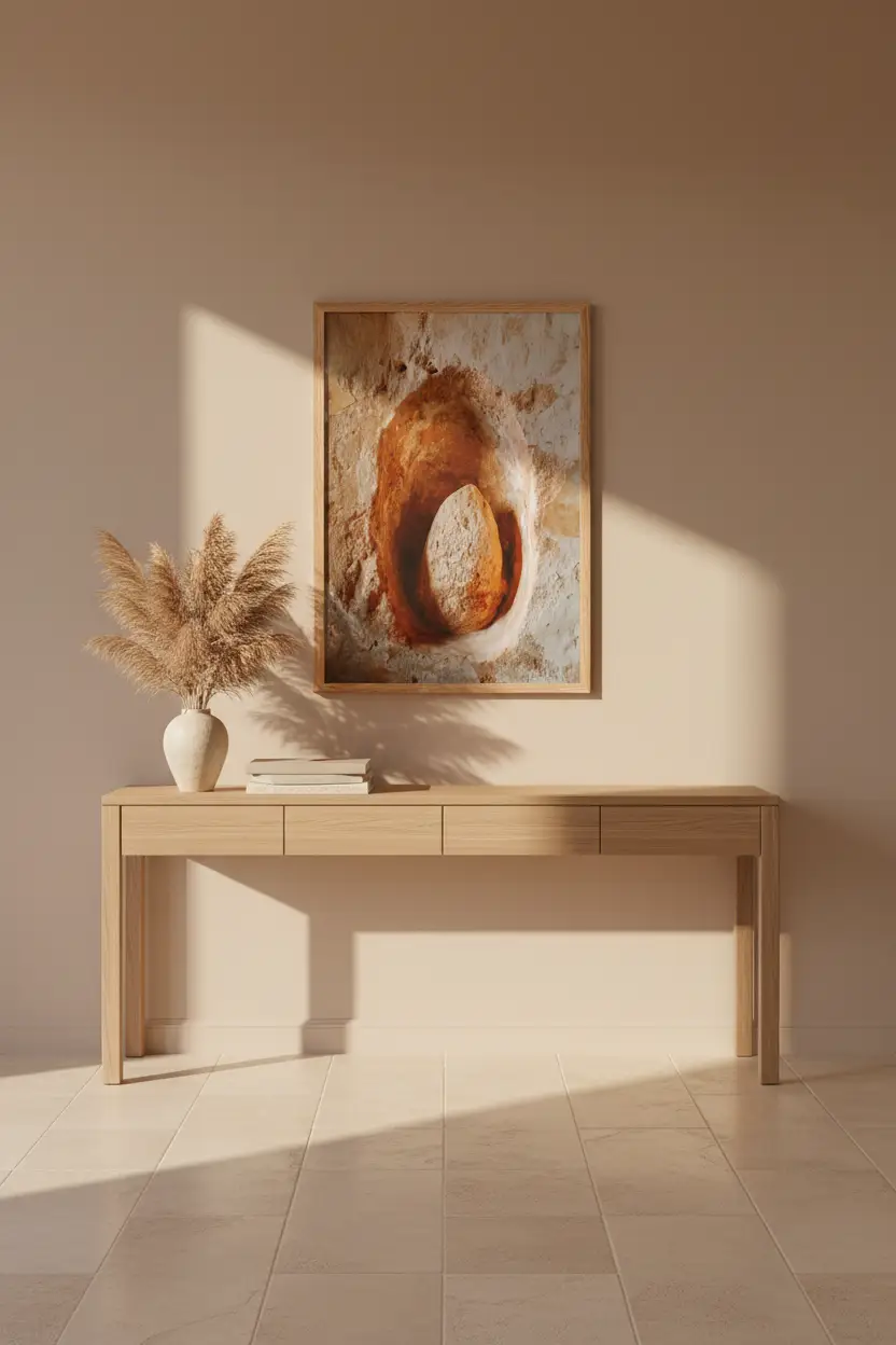 Niche Sacrée — Affiche murale minimaliste ocre texture minérale — affiche murale minimaliste | Cassili-home