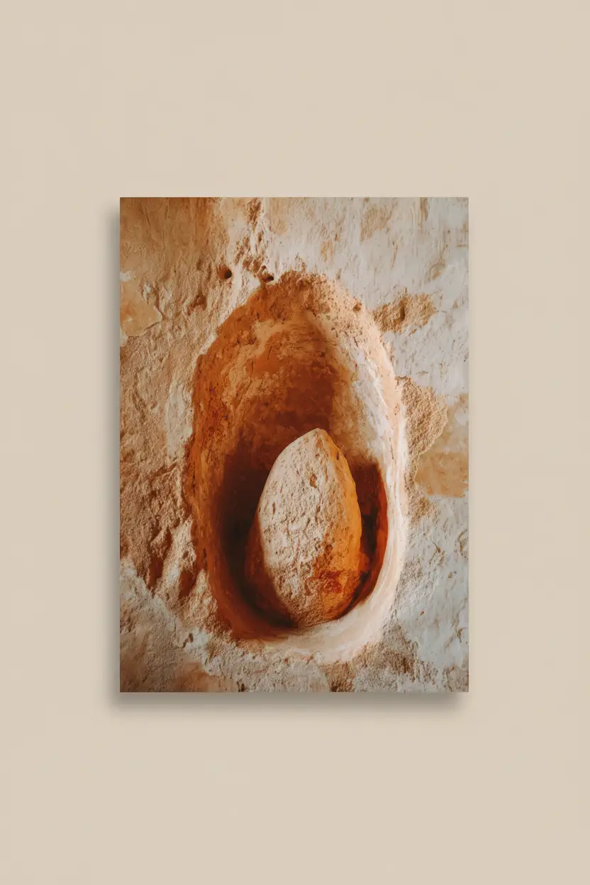 Niche Sacrée — Affiche murale minimaliste ocre texture minérale — affiche murale minimaliste | Cassili-home