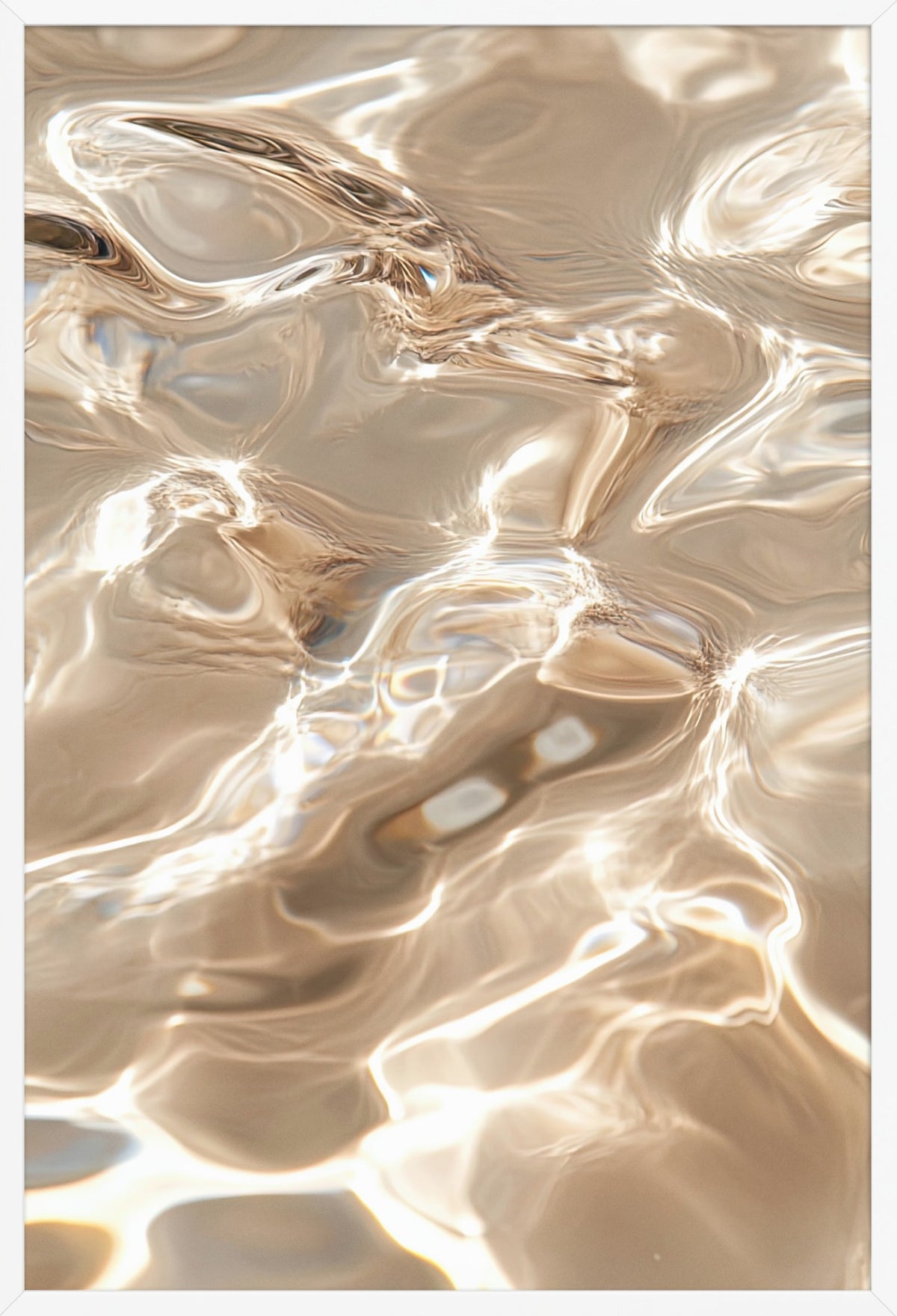 Golden Wave — poster in a white frame, front view