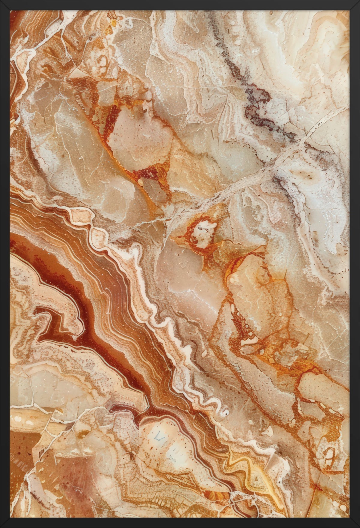 Burnt Onyx — poster in a black frame, front view